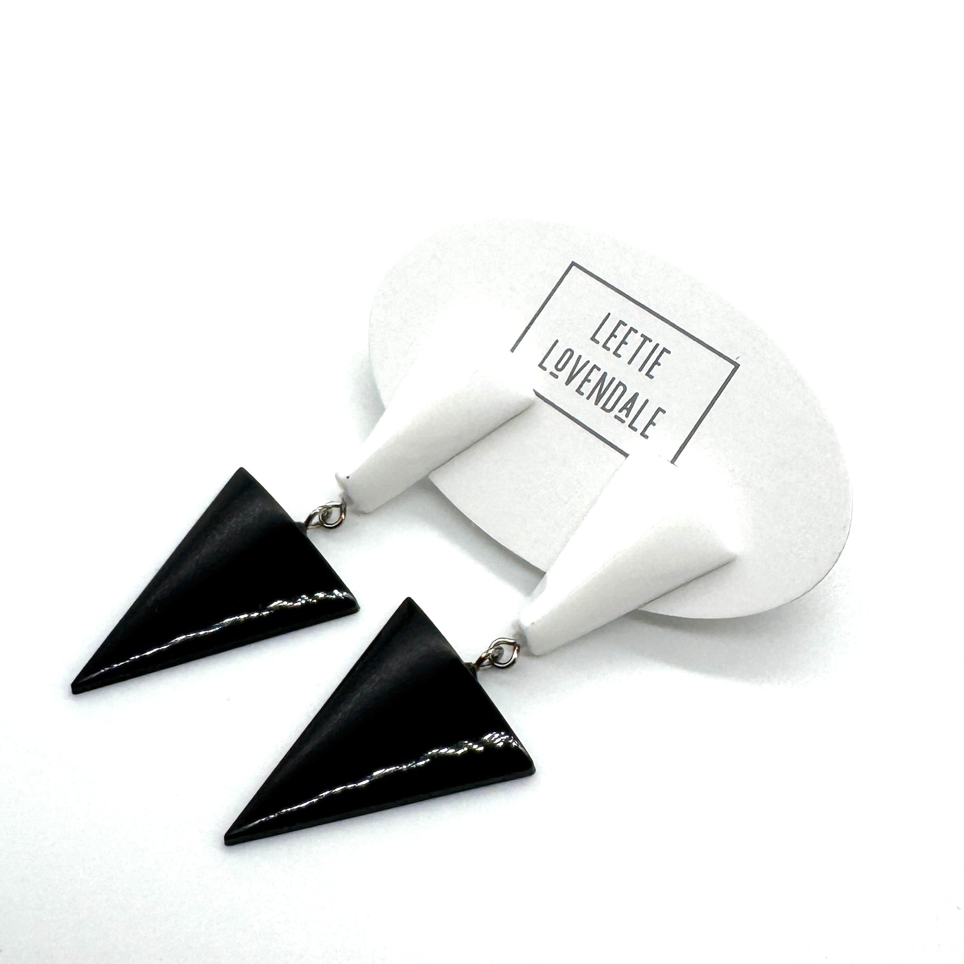 black &amp; white drop earrings