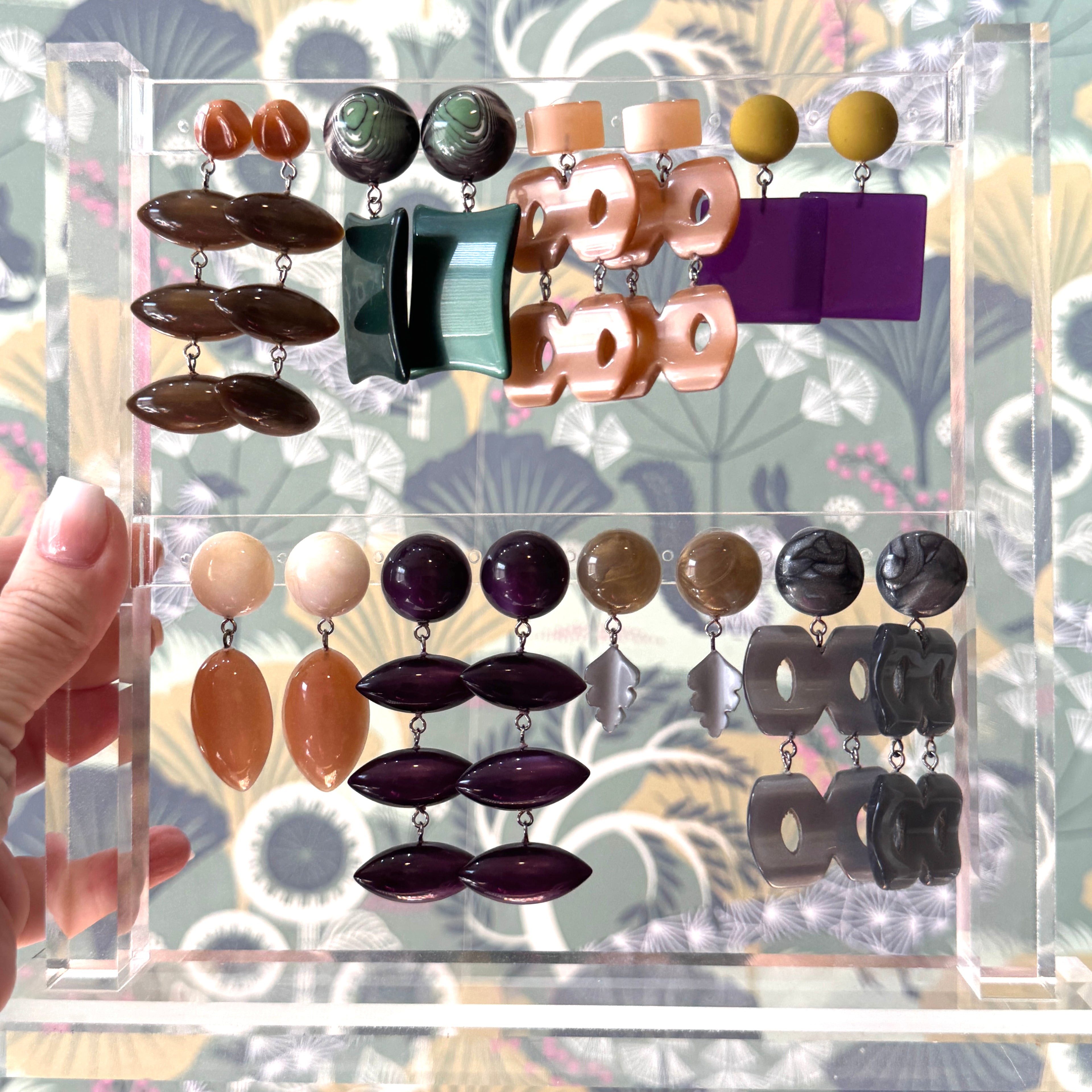 Olive &amp; Sand Moonglow Earrings