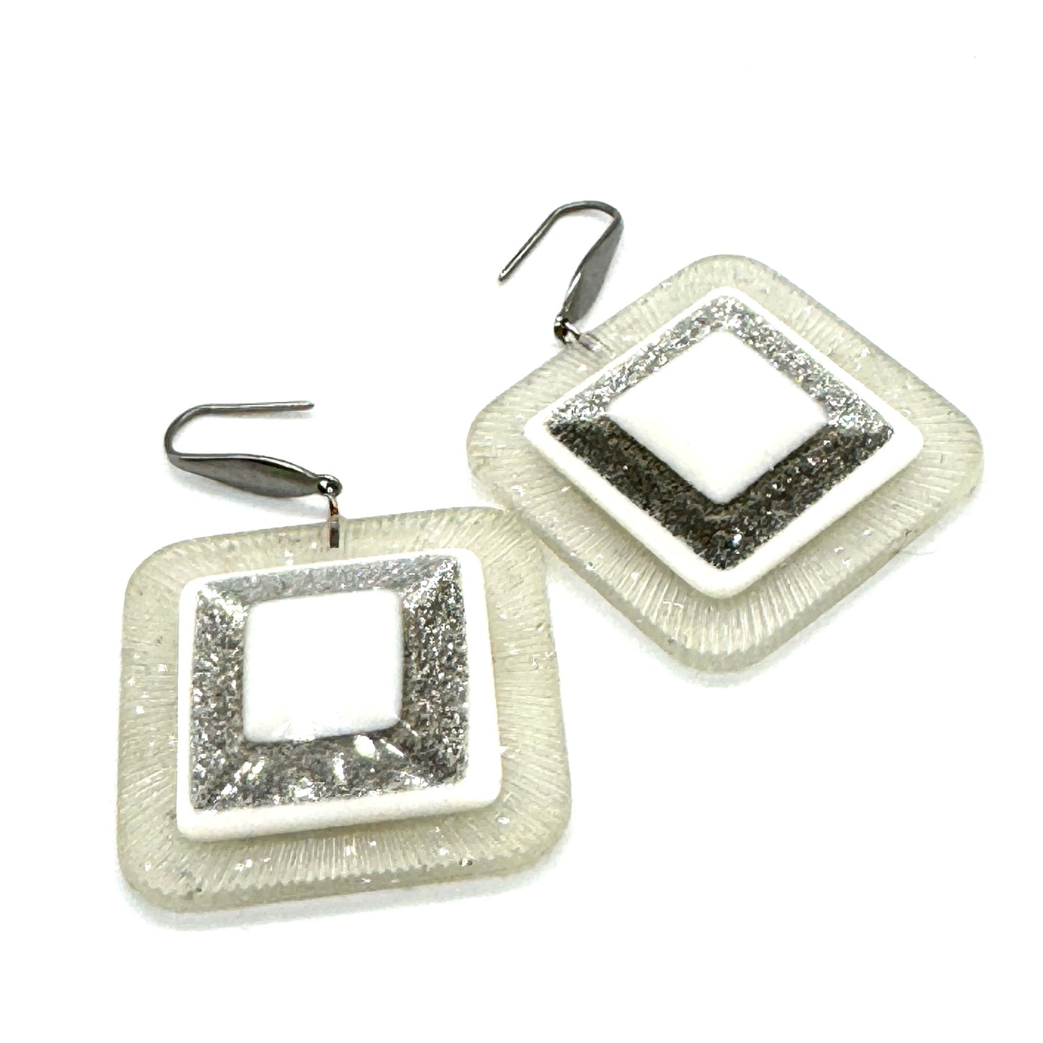 Glitter Strategy Drop Earrings