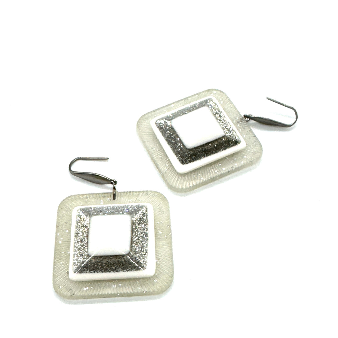 Glitter Strategy Drop Earrings