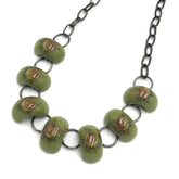 green flower necklace