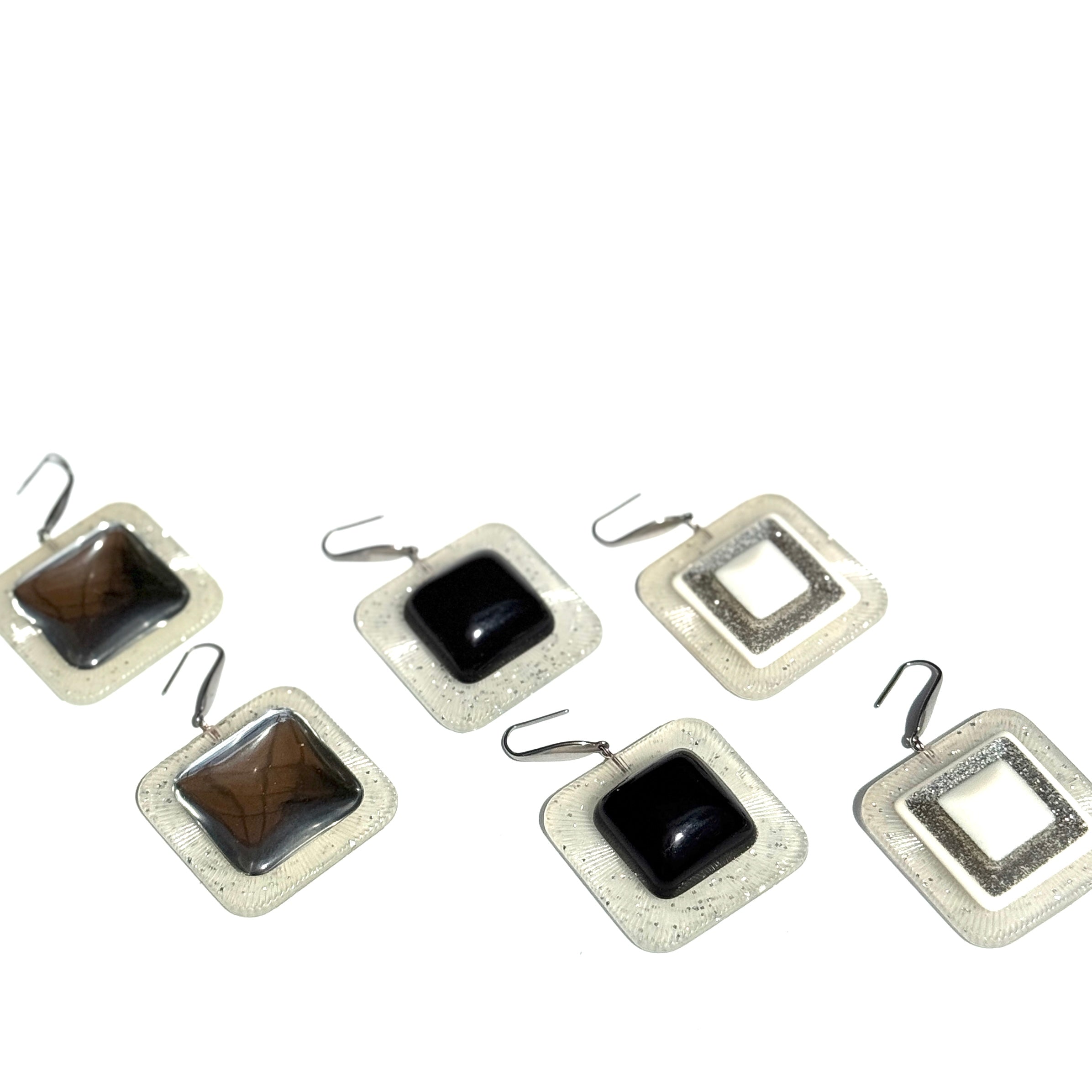 Glitter Strategy Drop Earrings