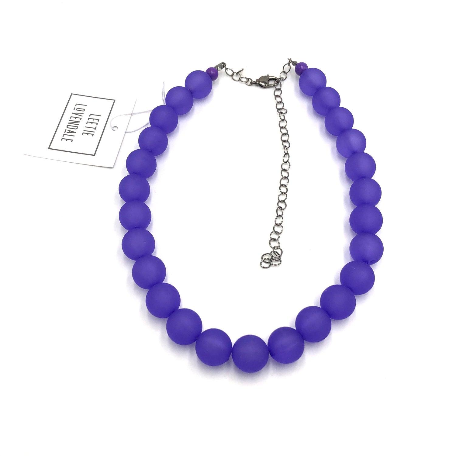 Deep Blurple Frosted Marco Necklace