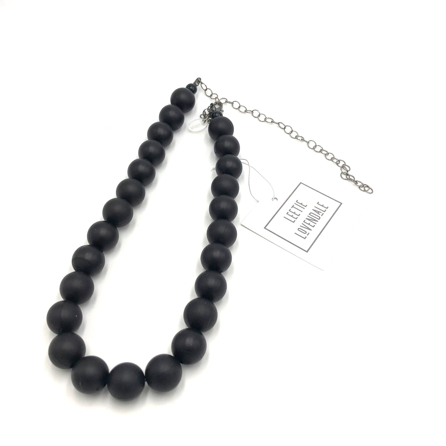 Black Frosted Marco Necklace