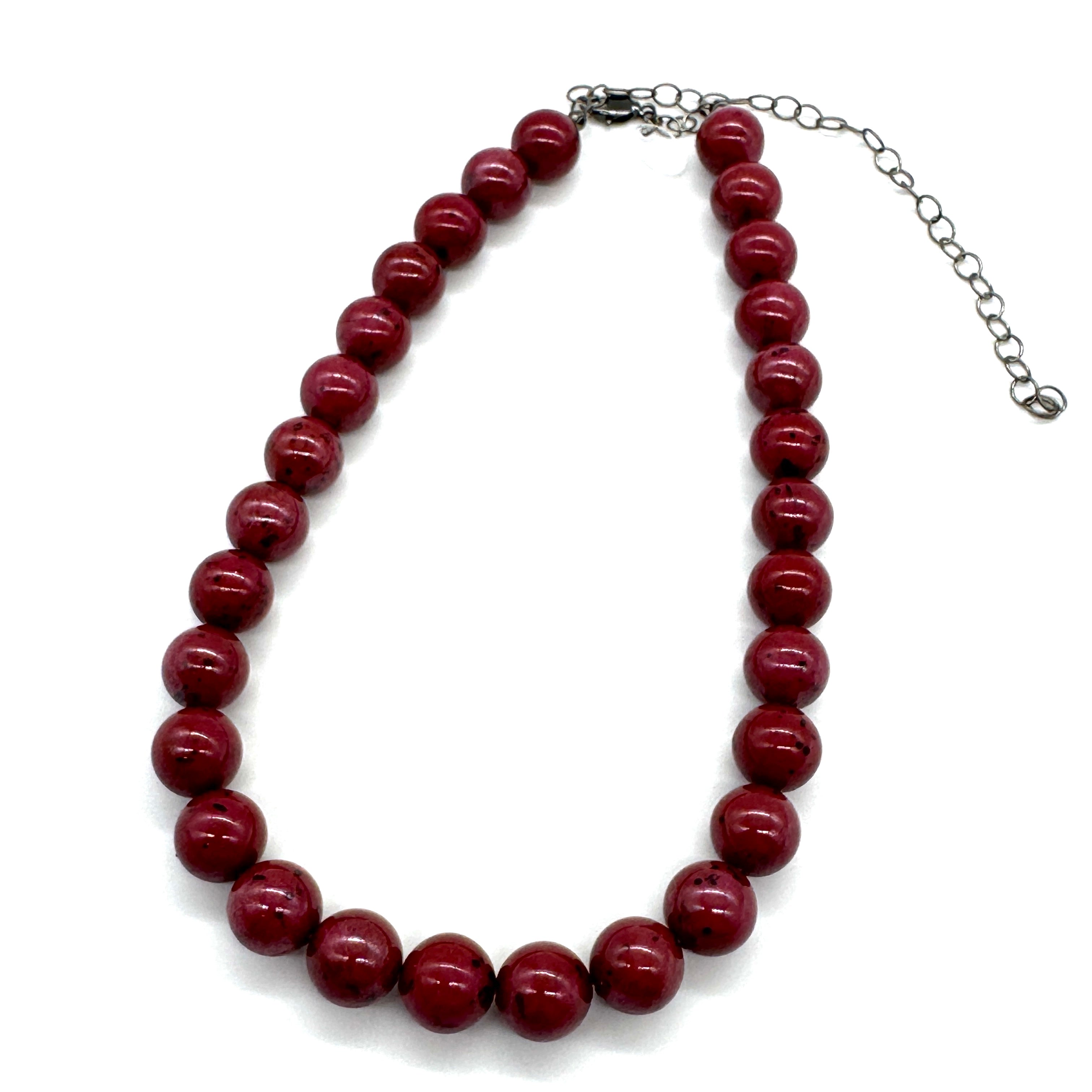 Speckled Cranberry Marco Necklace