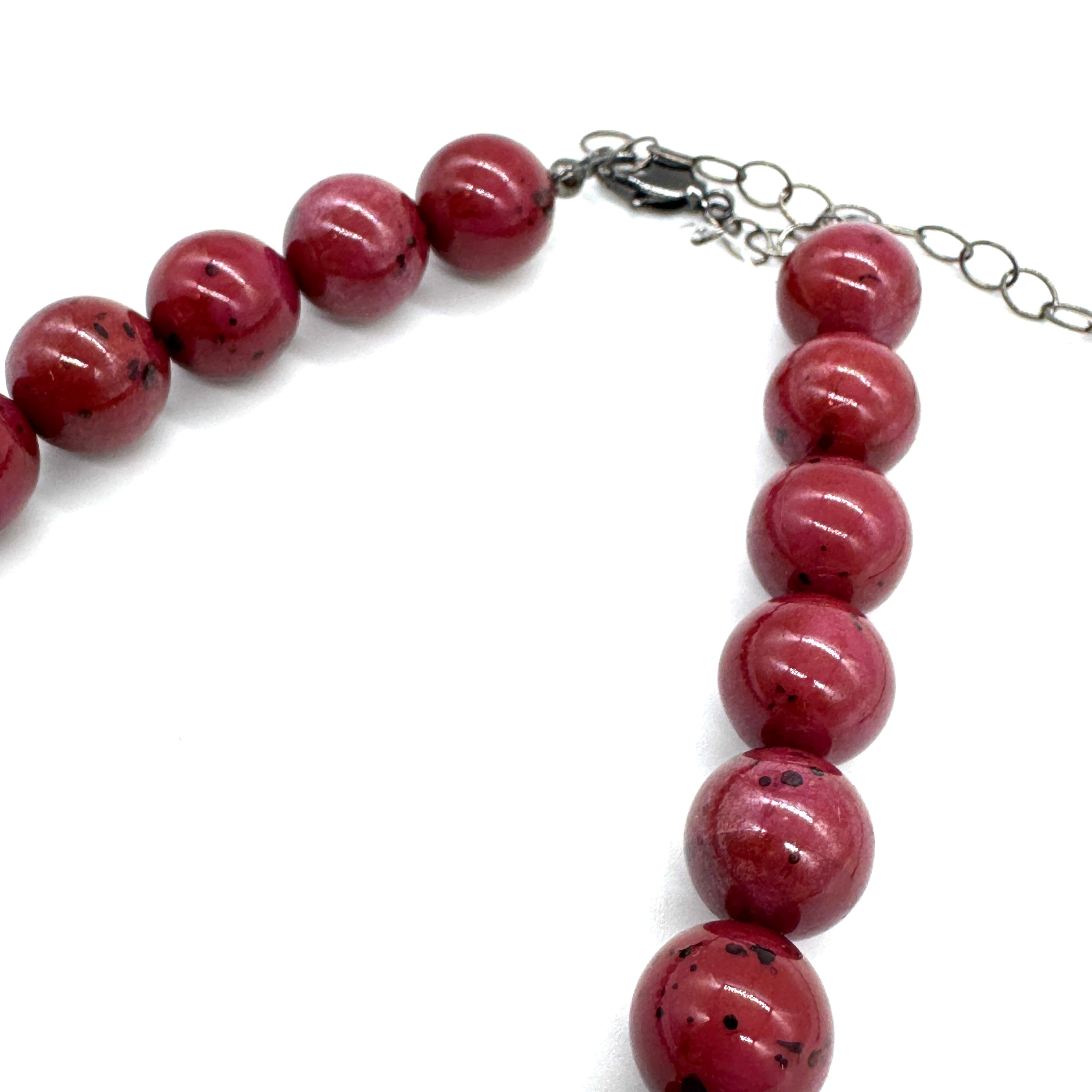 Speckled Cranberry Marco Necklace