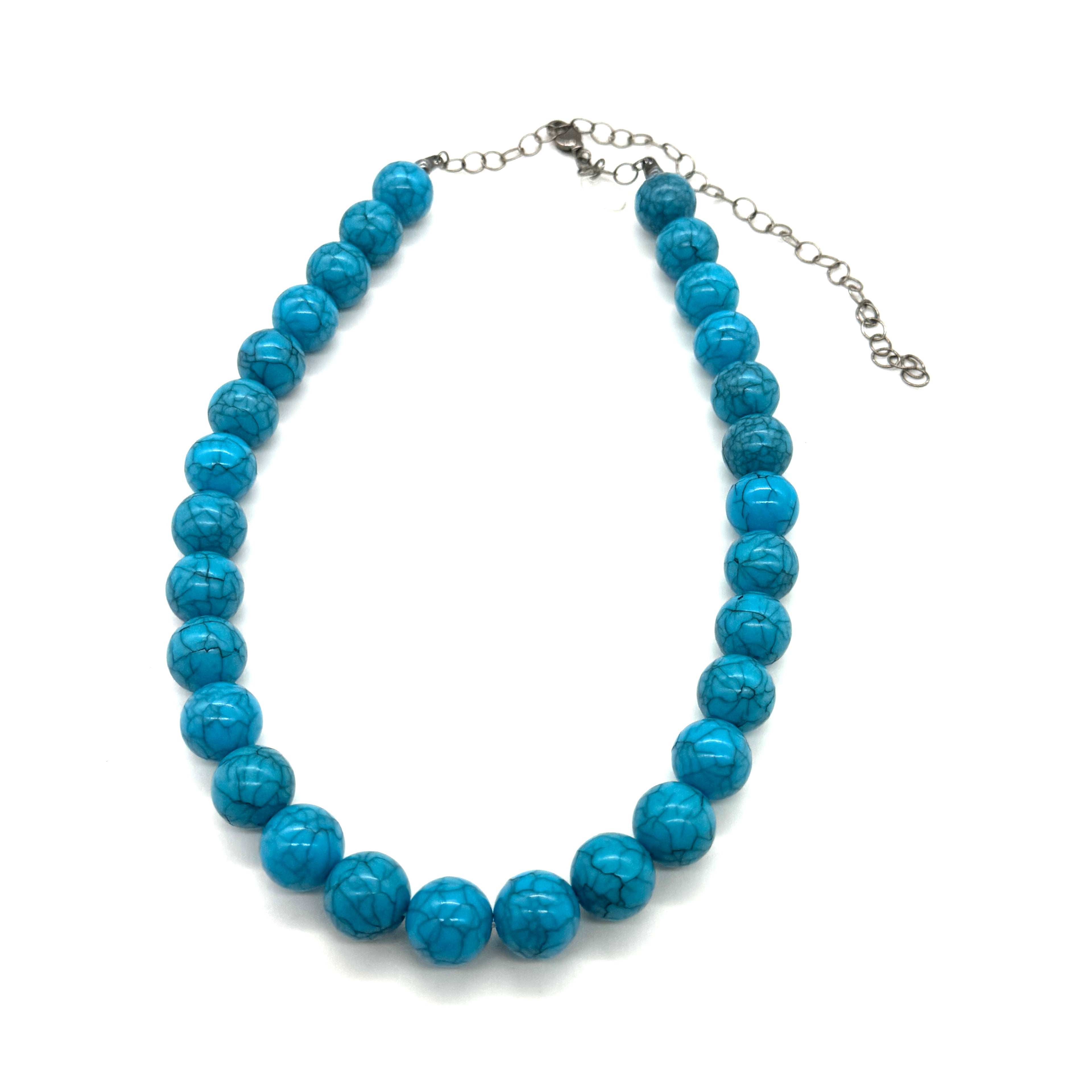 Turquoise Crackle Marco Necklace