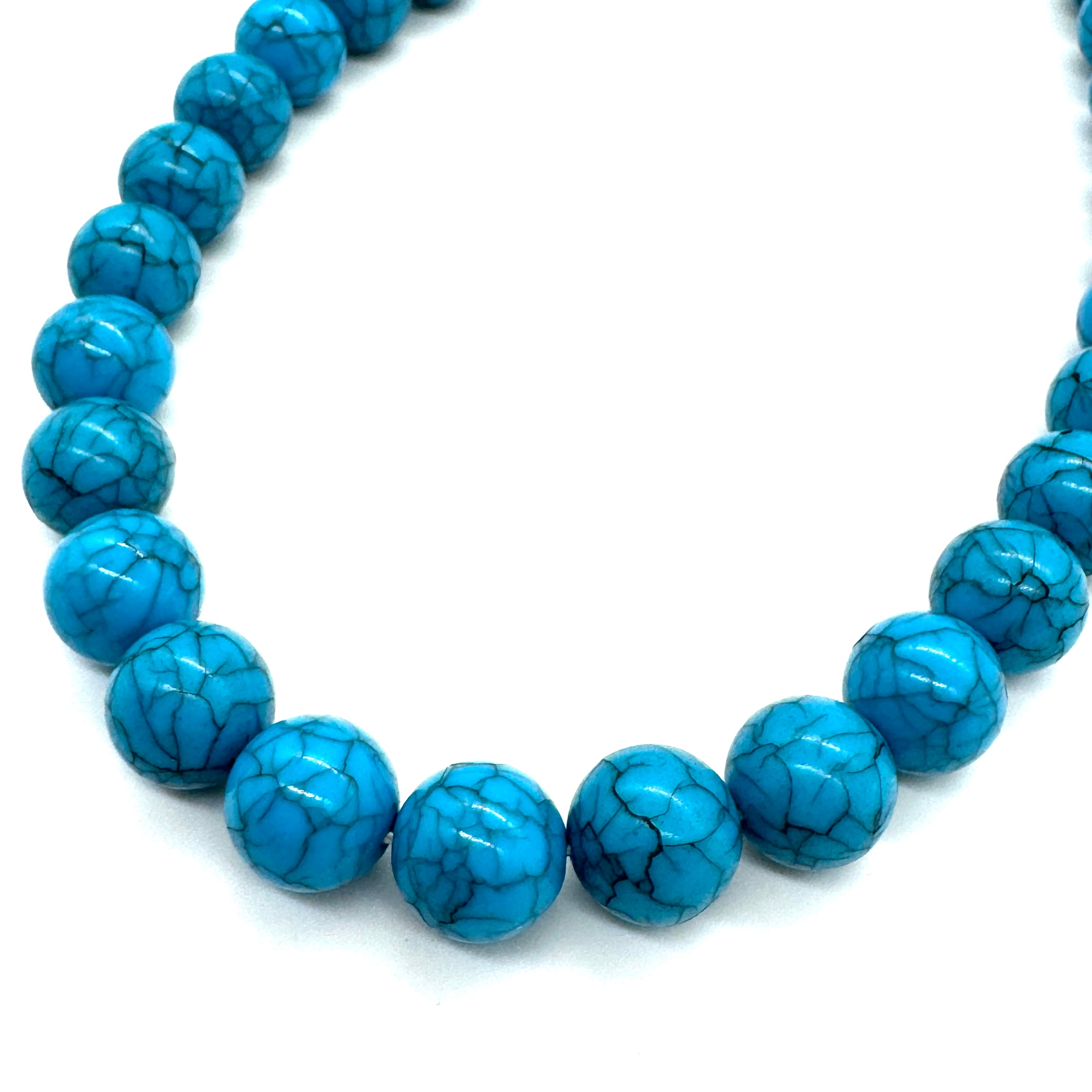 Turquoise Crackle Marco Necklace