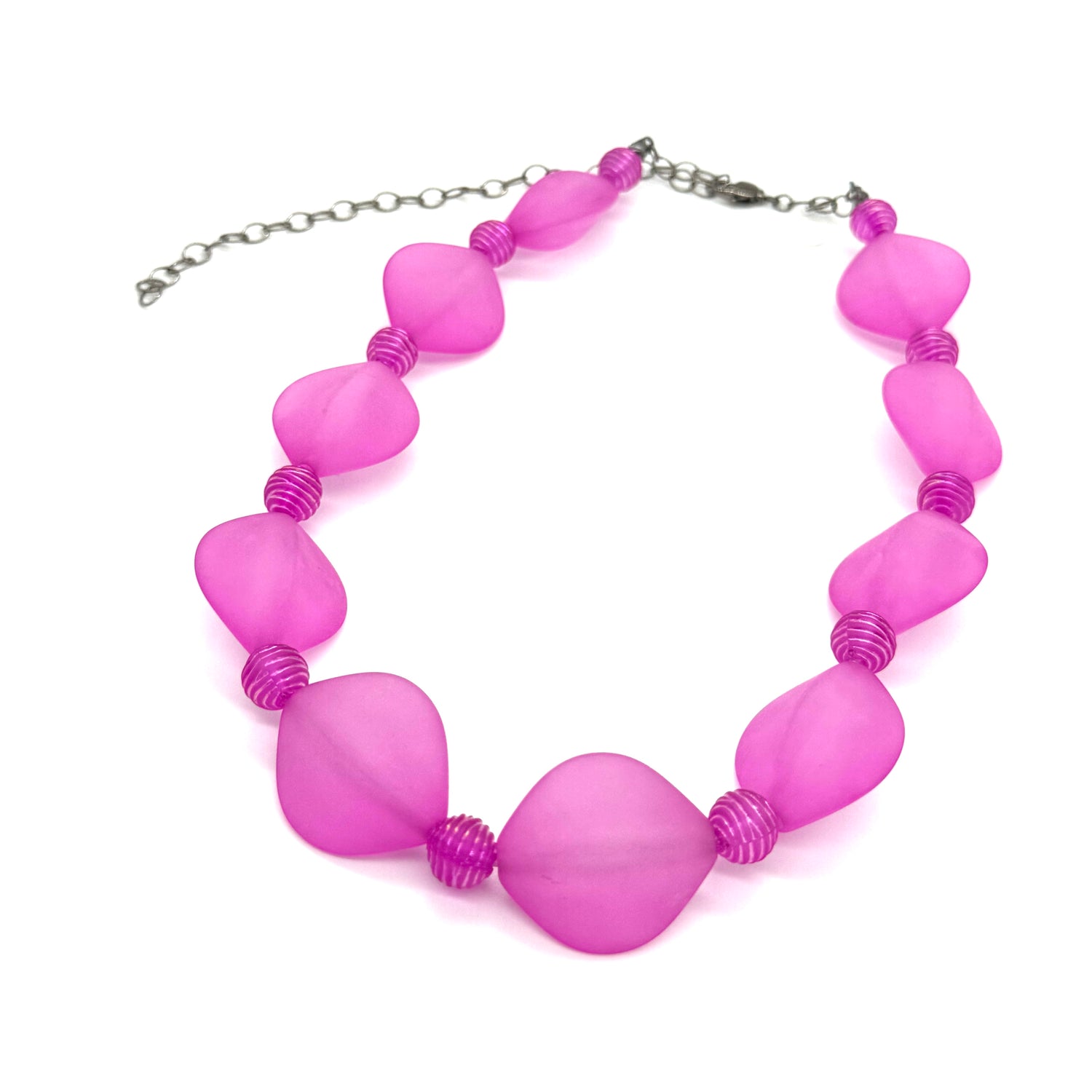 Funky Chunky Hot Pink Marco Necklace