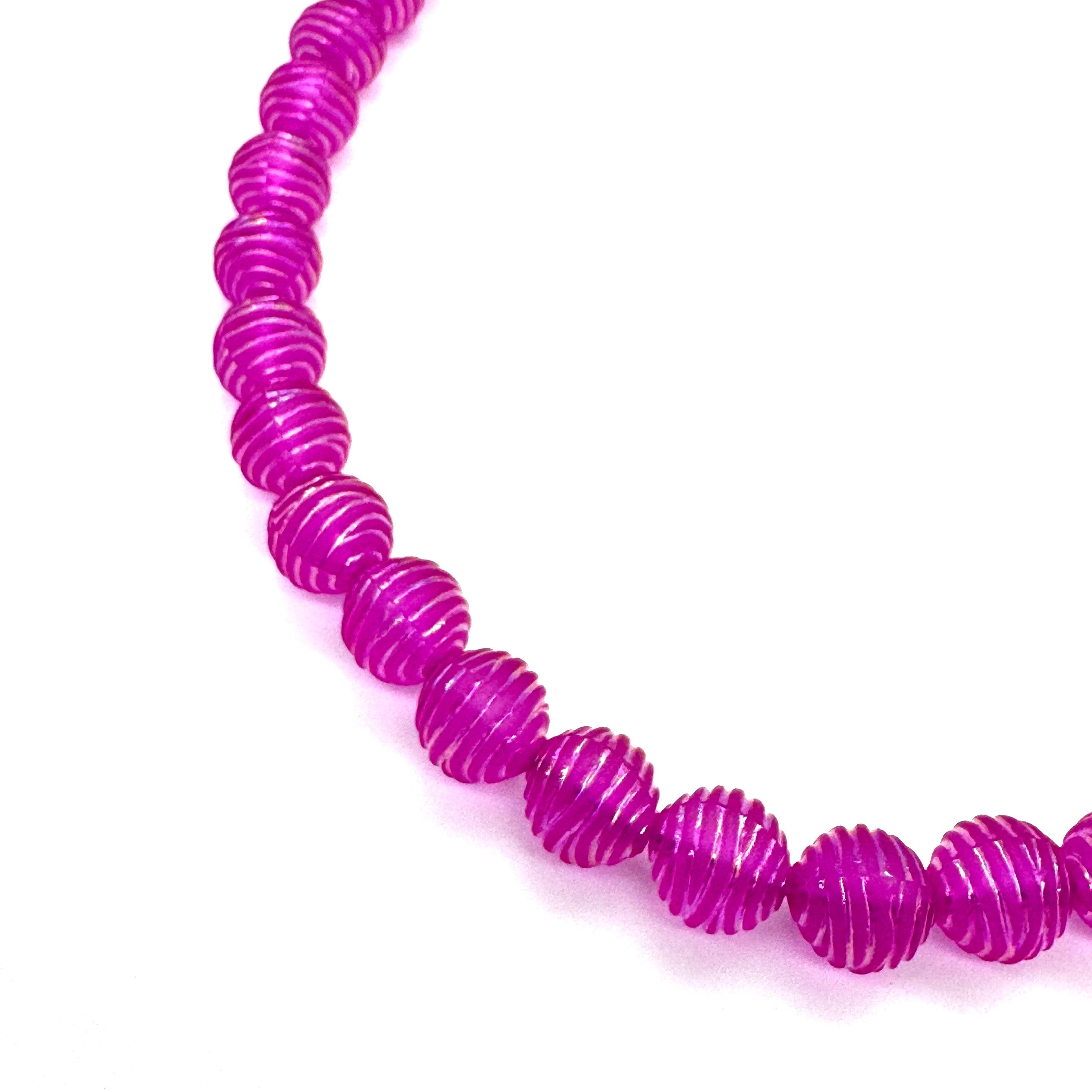 Hot Pink Zebra Marco Necklace