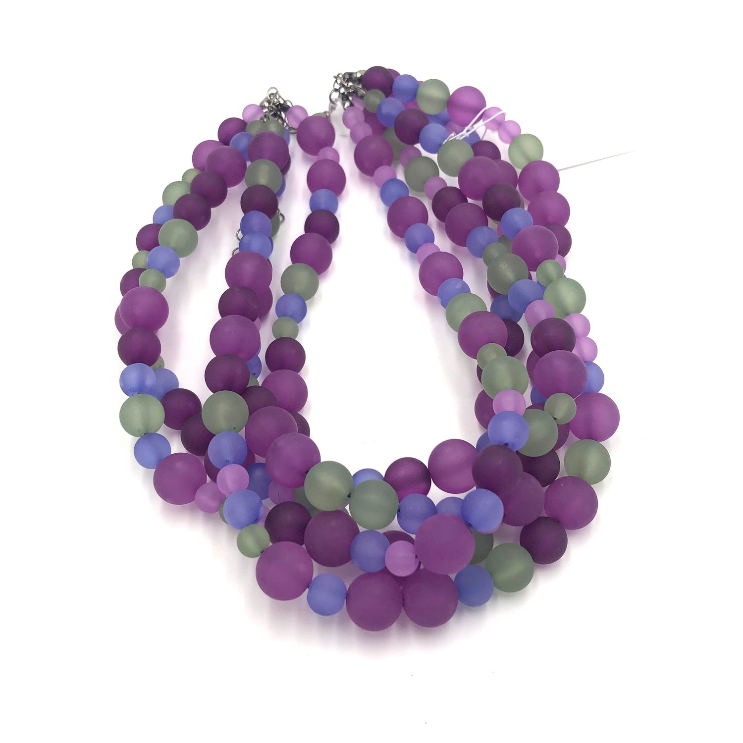 hand dyed purple necklace