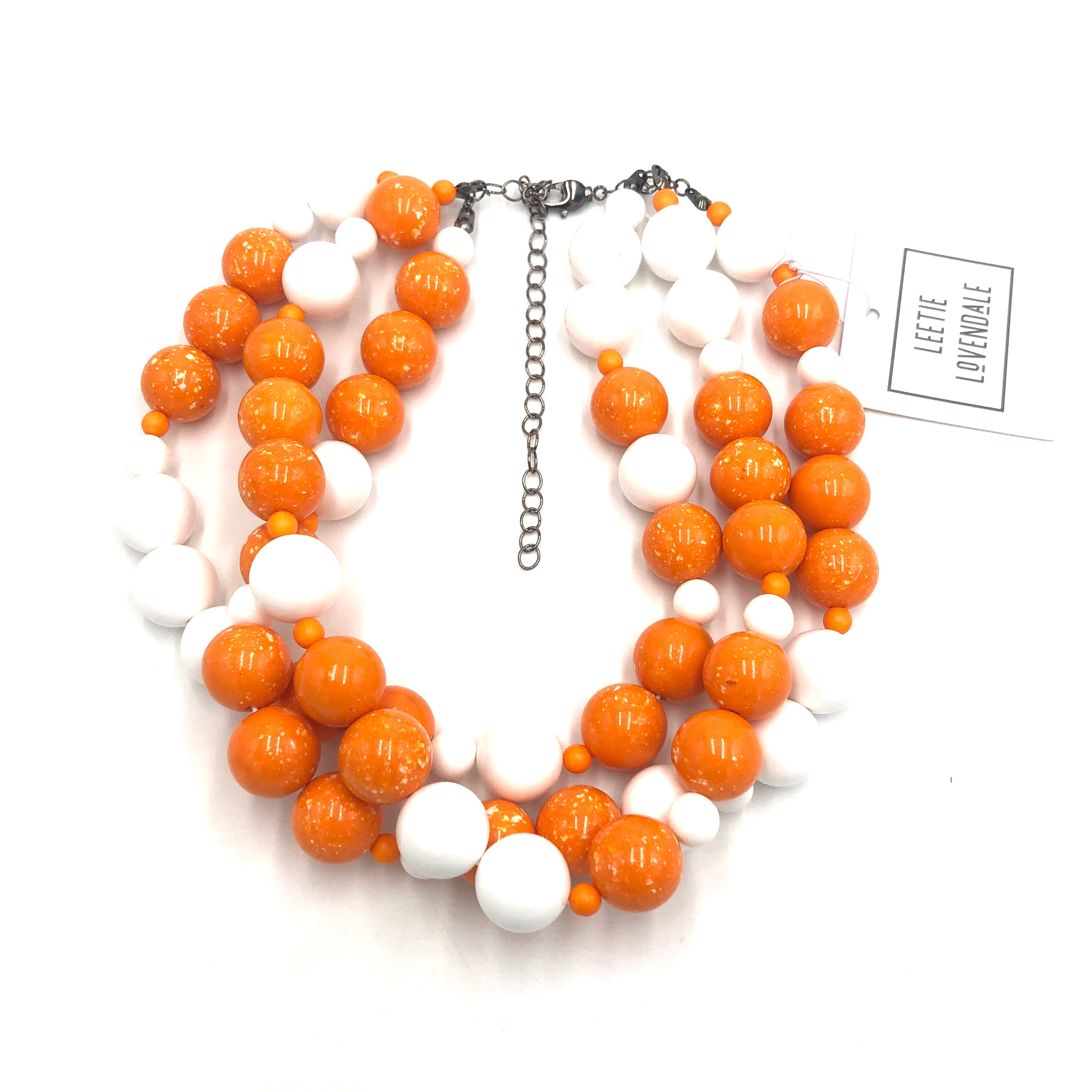 White &amp; Sun Orange Morgan Necklace