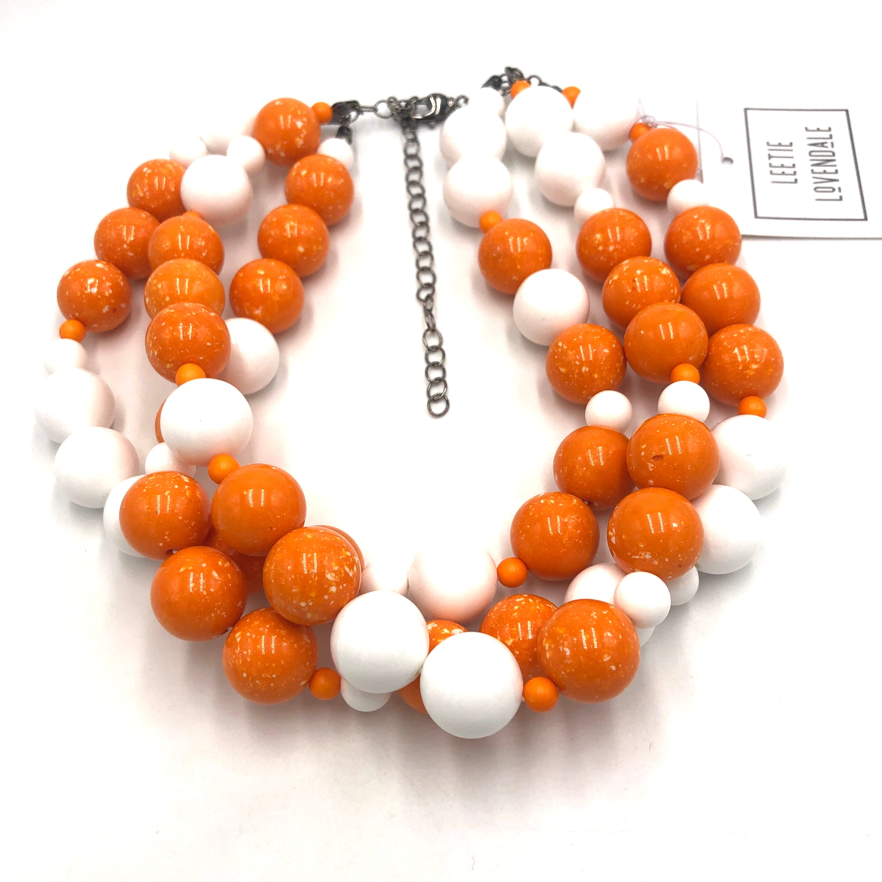 White &amp; Sun Orange Morgan Necklace