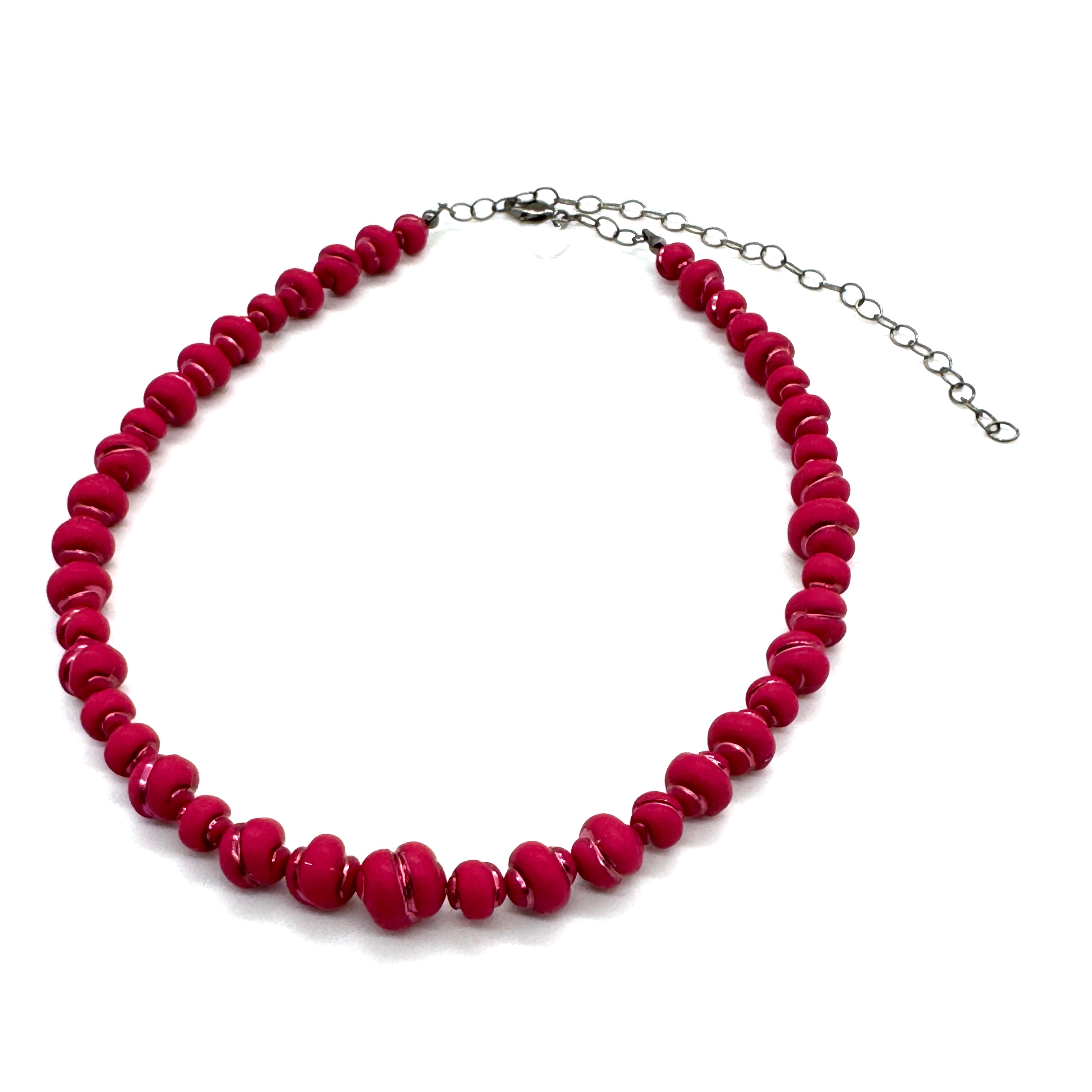 Pink And Gold Nugget Marco Necklace