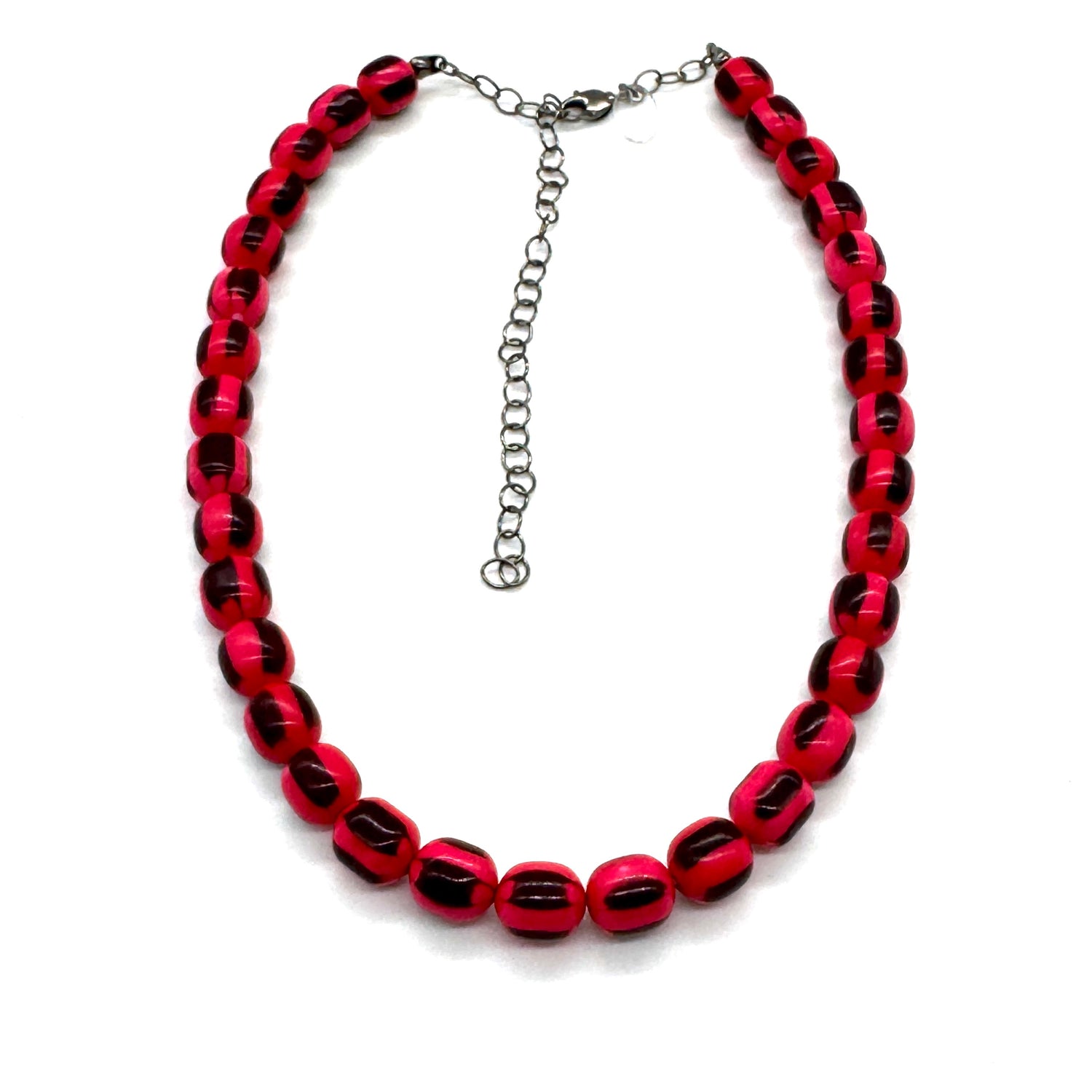 Bold Black and Pink Marco Necklace