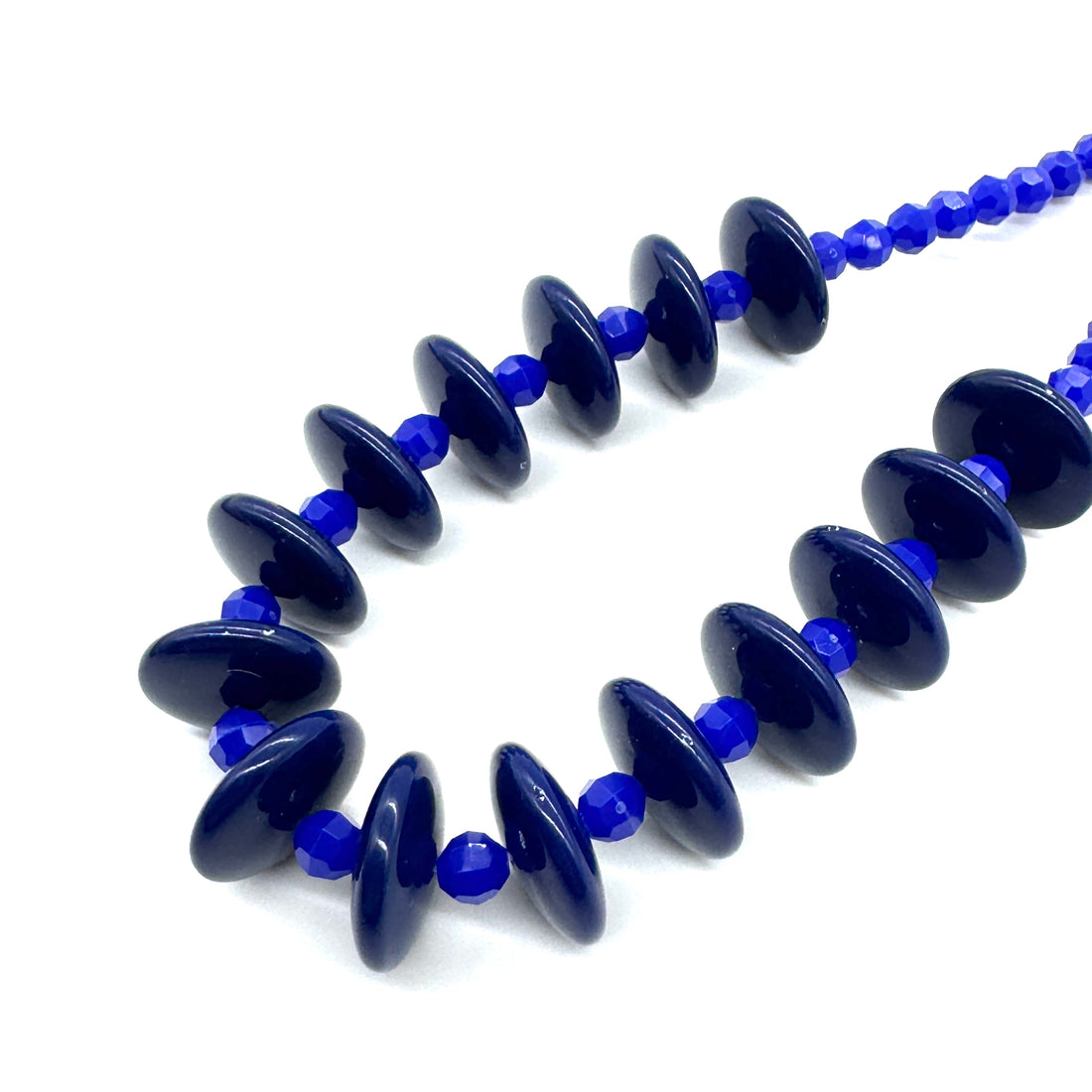 Cobalt Saucer Marco Necklace