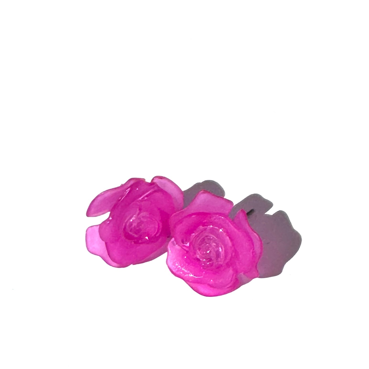 Frosted Rosette Stud Earrings