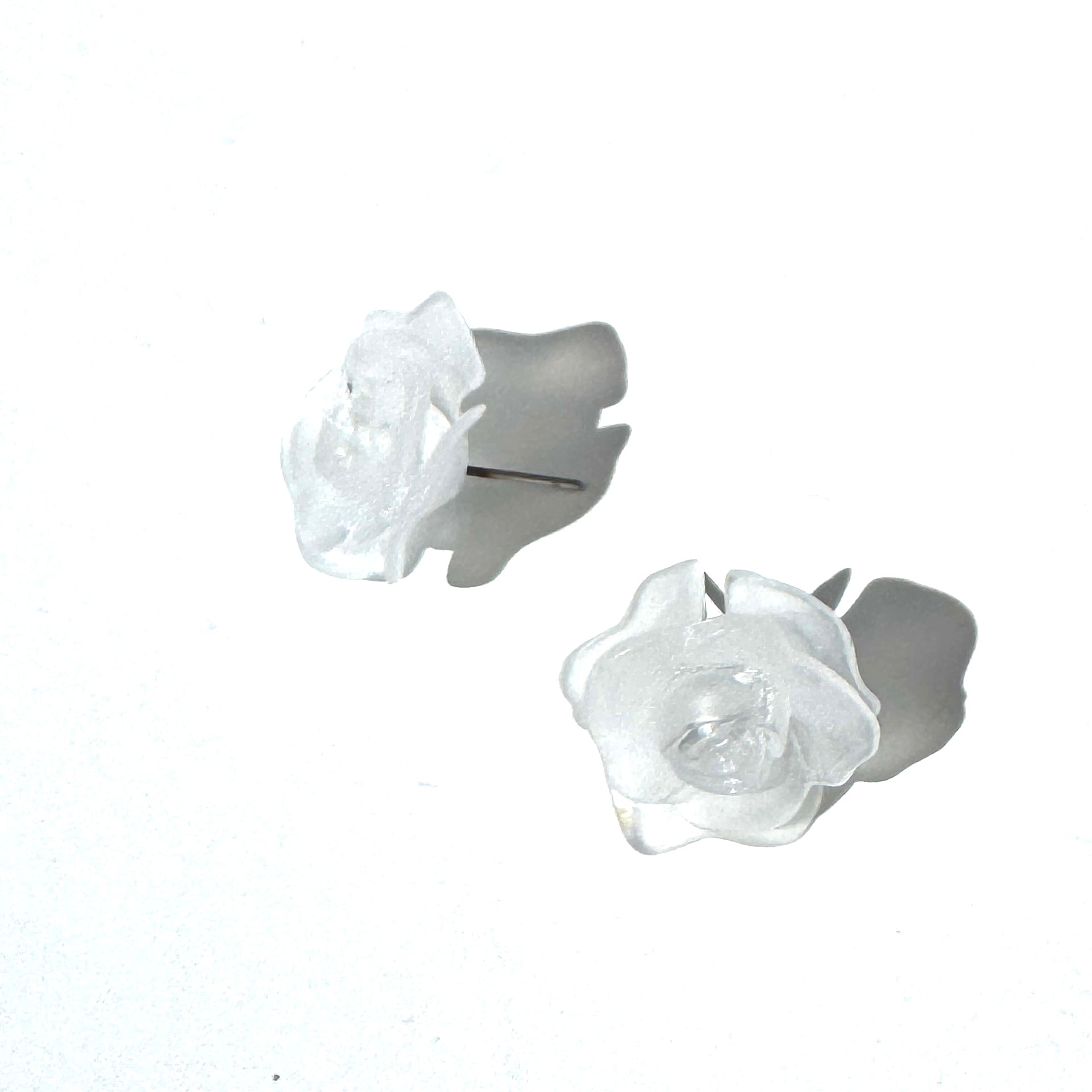 Frosted Rosette Stud Earrings
