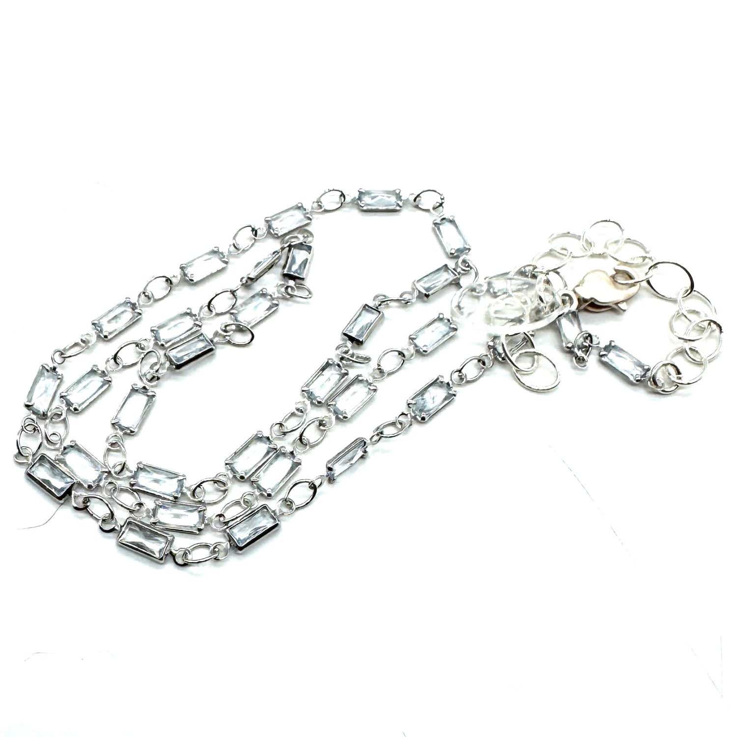 Rectangle Channel Necklace &amp; Bracelet - 2 lengths