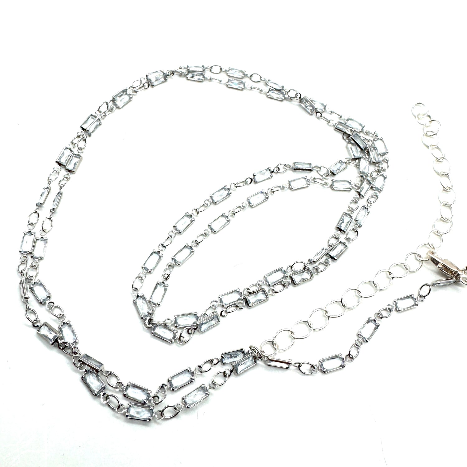 Rectangle Channel Necklace &amp; Bracelet - 2 lengths