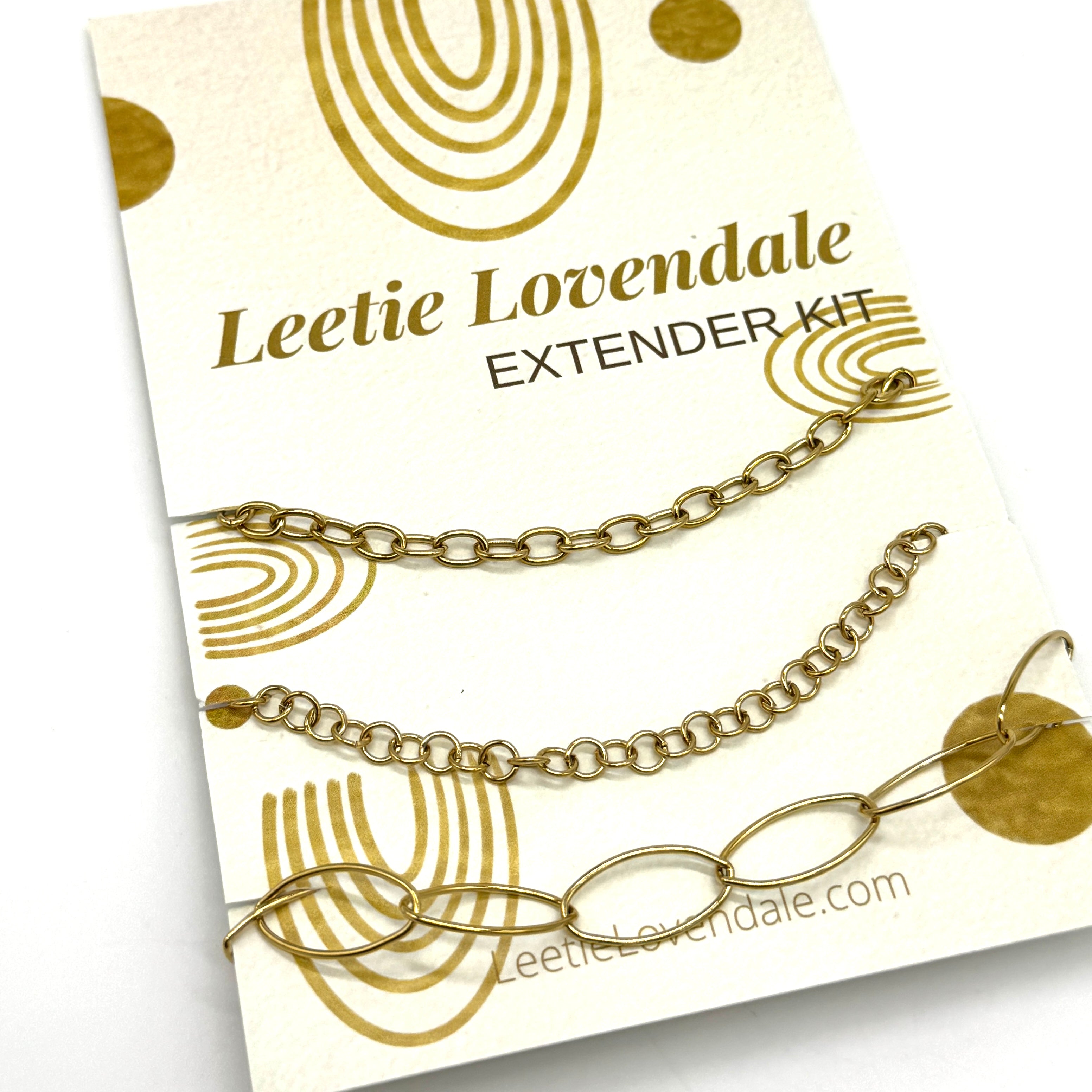 Chain Extenders Kit - Surgical Steel Silver or 18k Gold