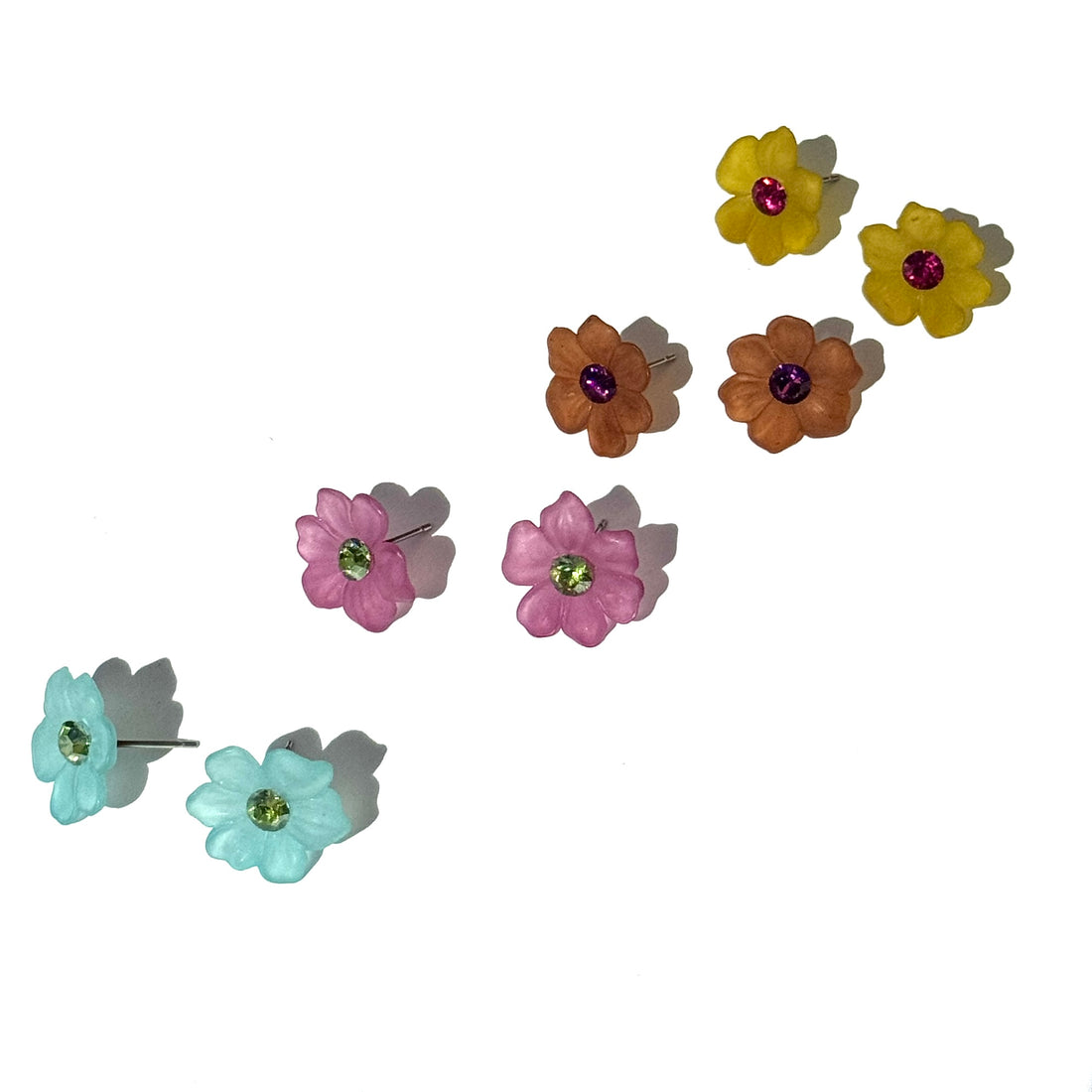 Crystal Bloom Stud Earrings