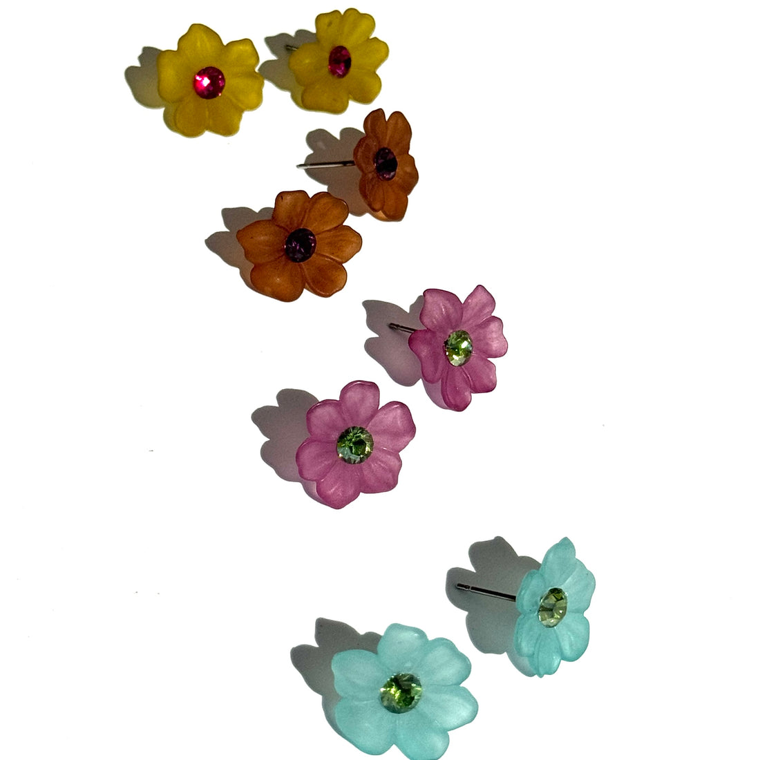 Crystal Bloom Stud Earrings