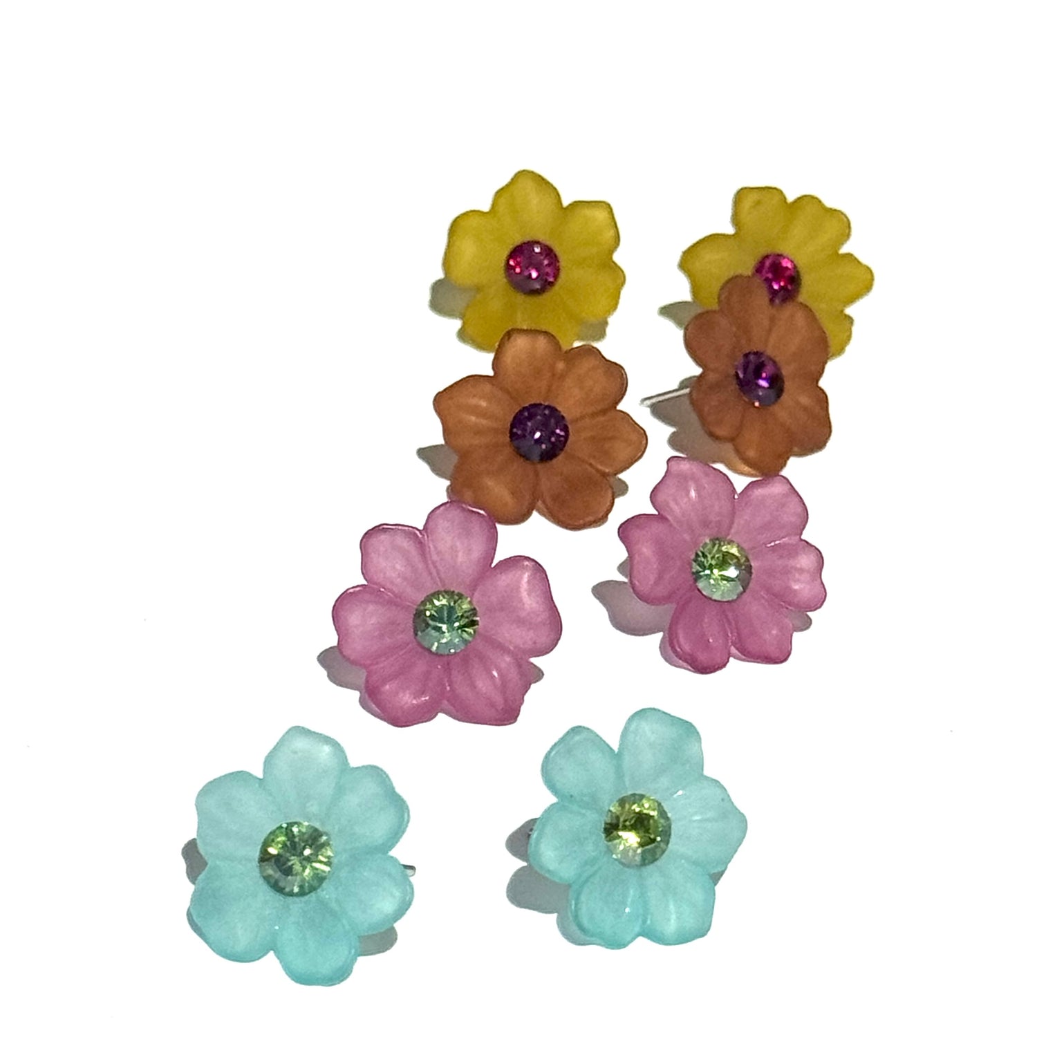 Crystal Bloom Stud Earrings