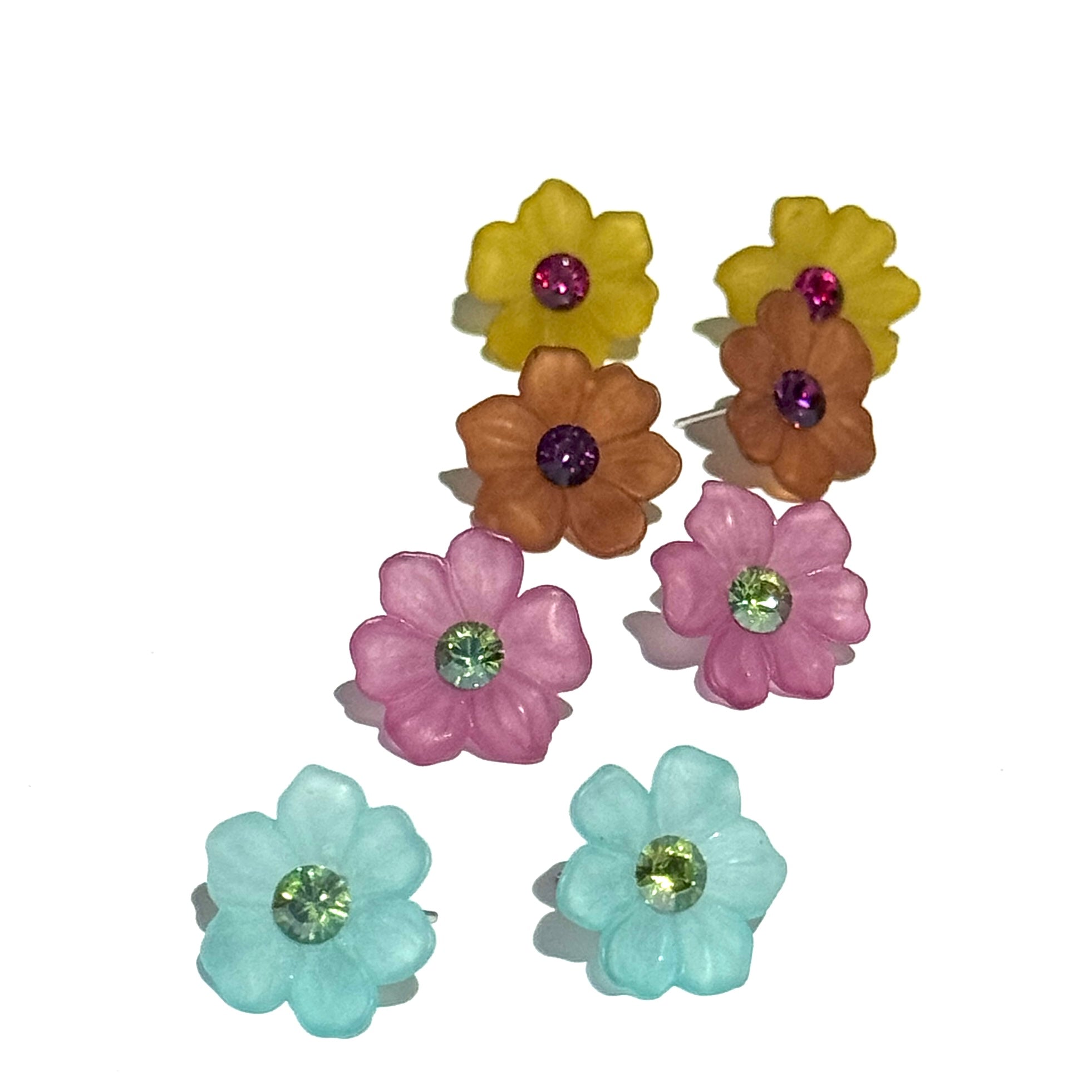 Crystal Bloom Stud Earrings