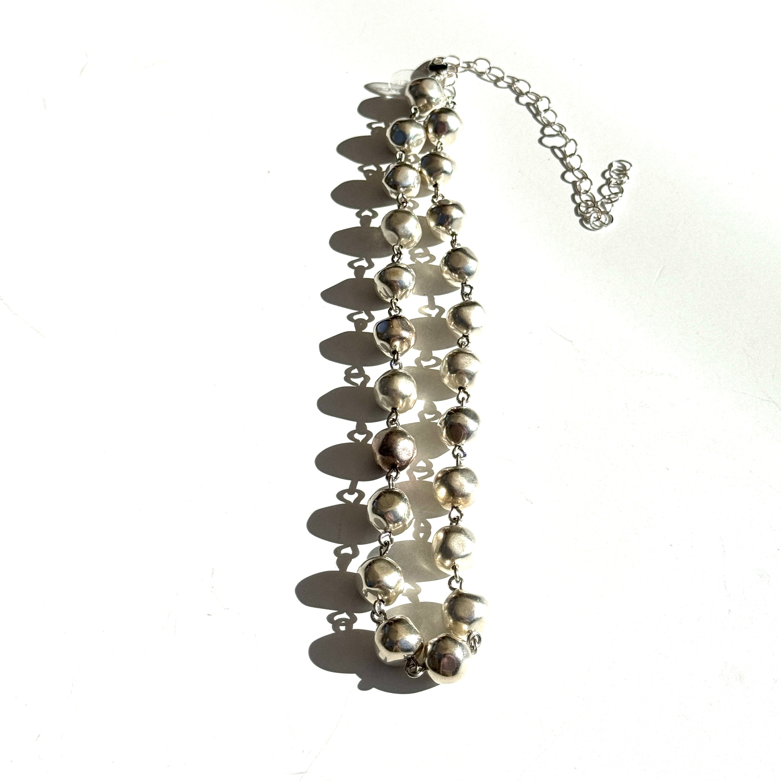 Silver Nugget Amelia Necklace