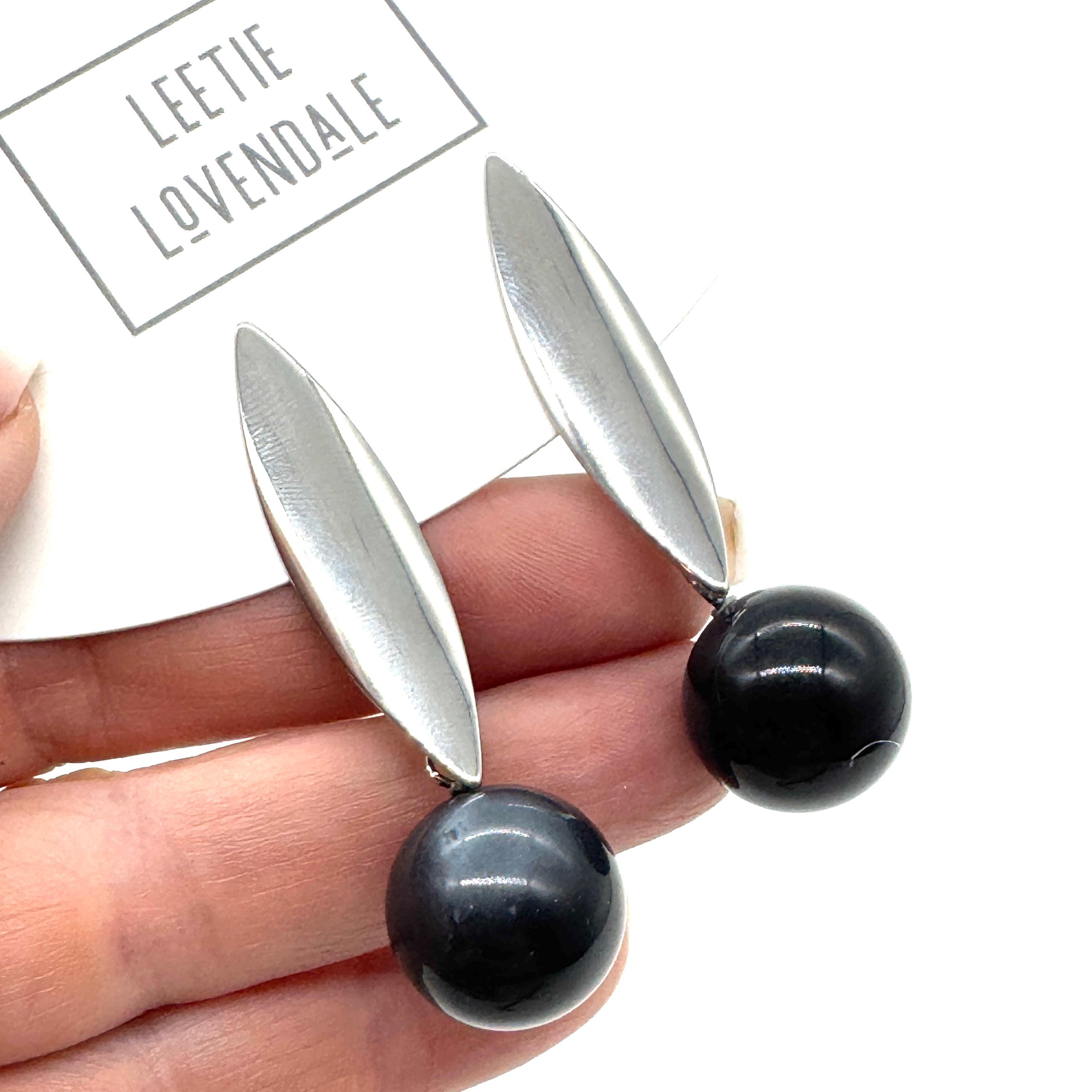 Eclipse Moonglow Pod Drop Earrings