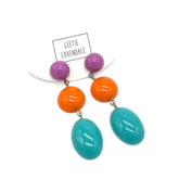 Colorful beaded earrings with &