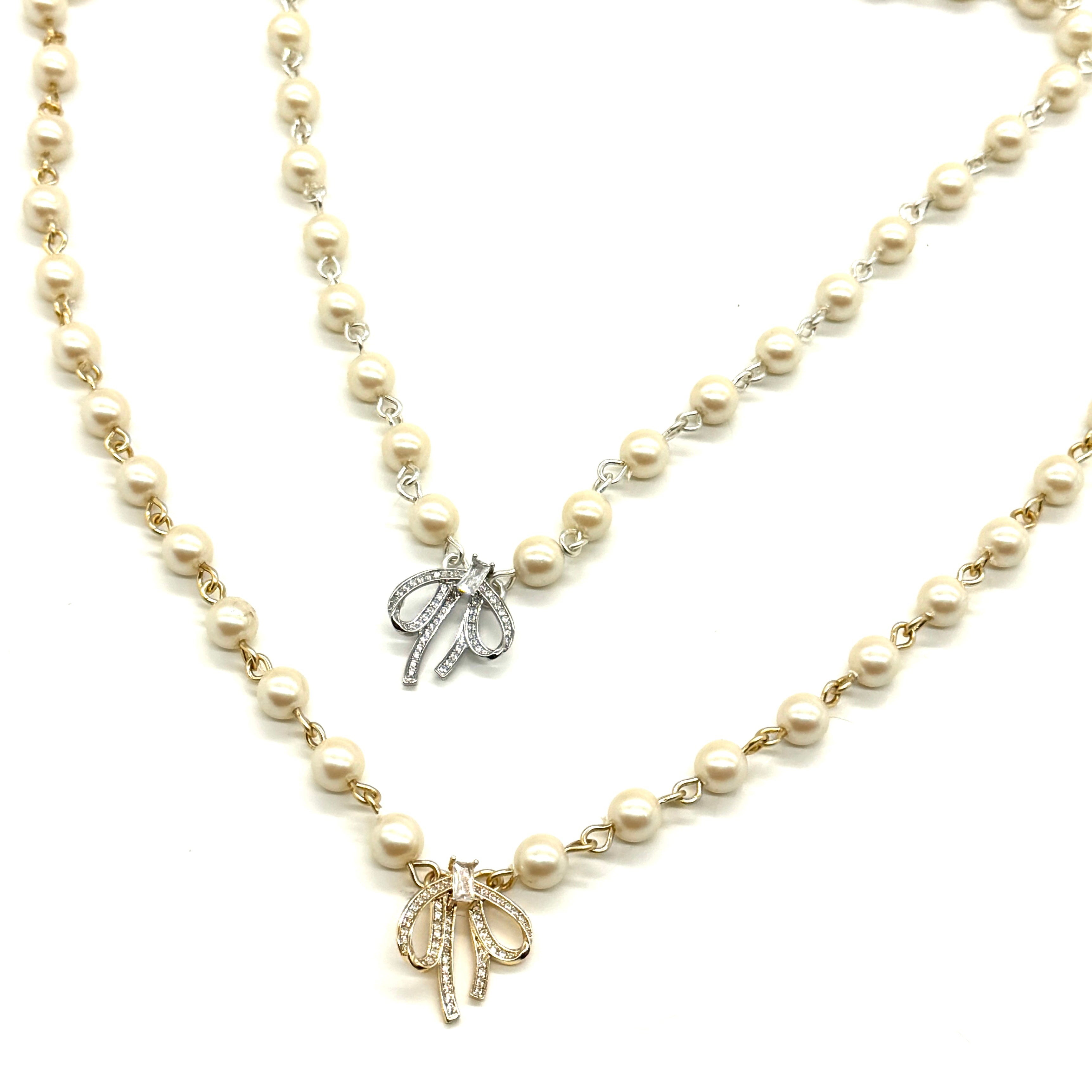 Ribbons &amp; Bows Pearl Aleta Necklace