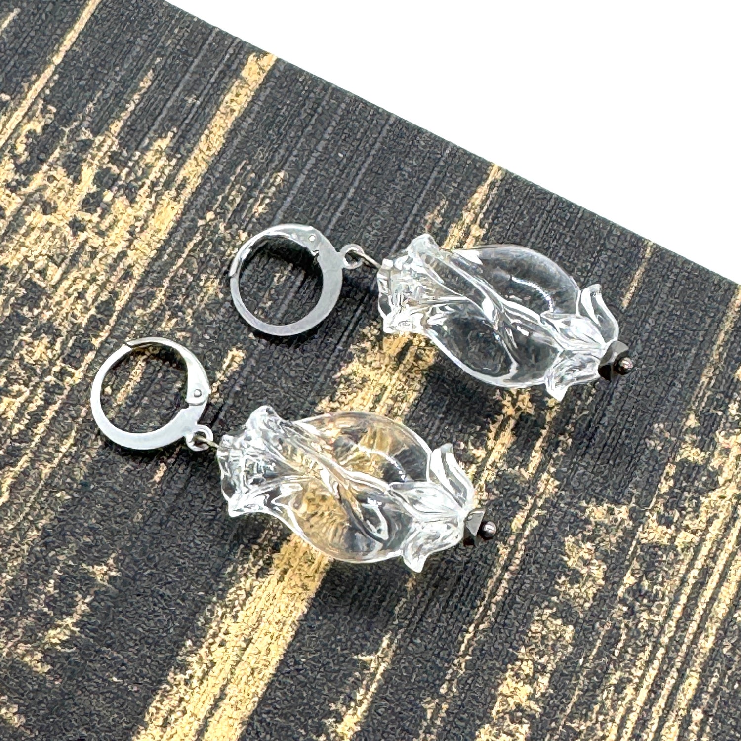 Rosette Cuff Drop Earrings