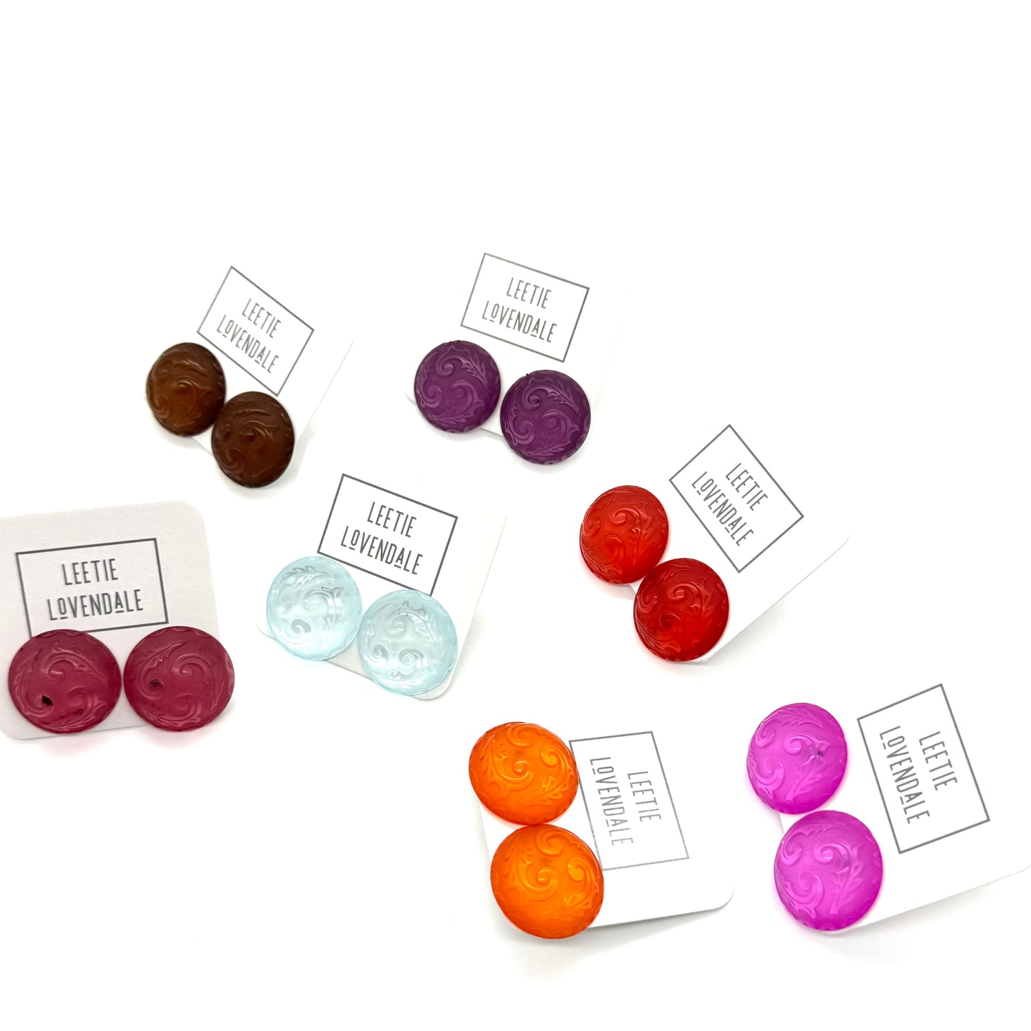 Holly Button Stud Earrings