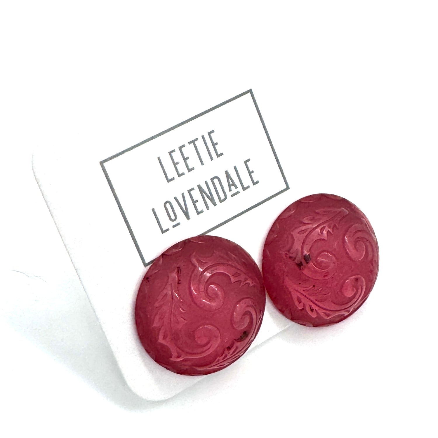 Holly Button Stud Earrings