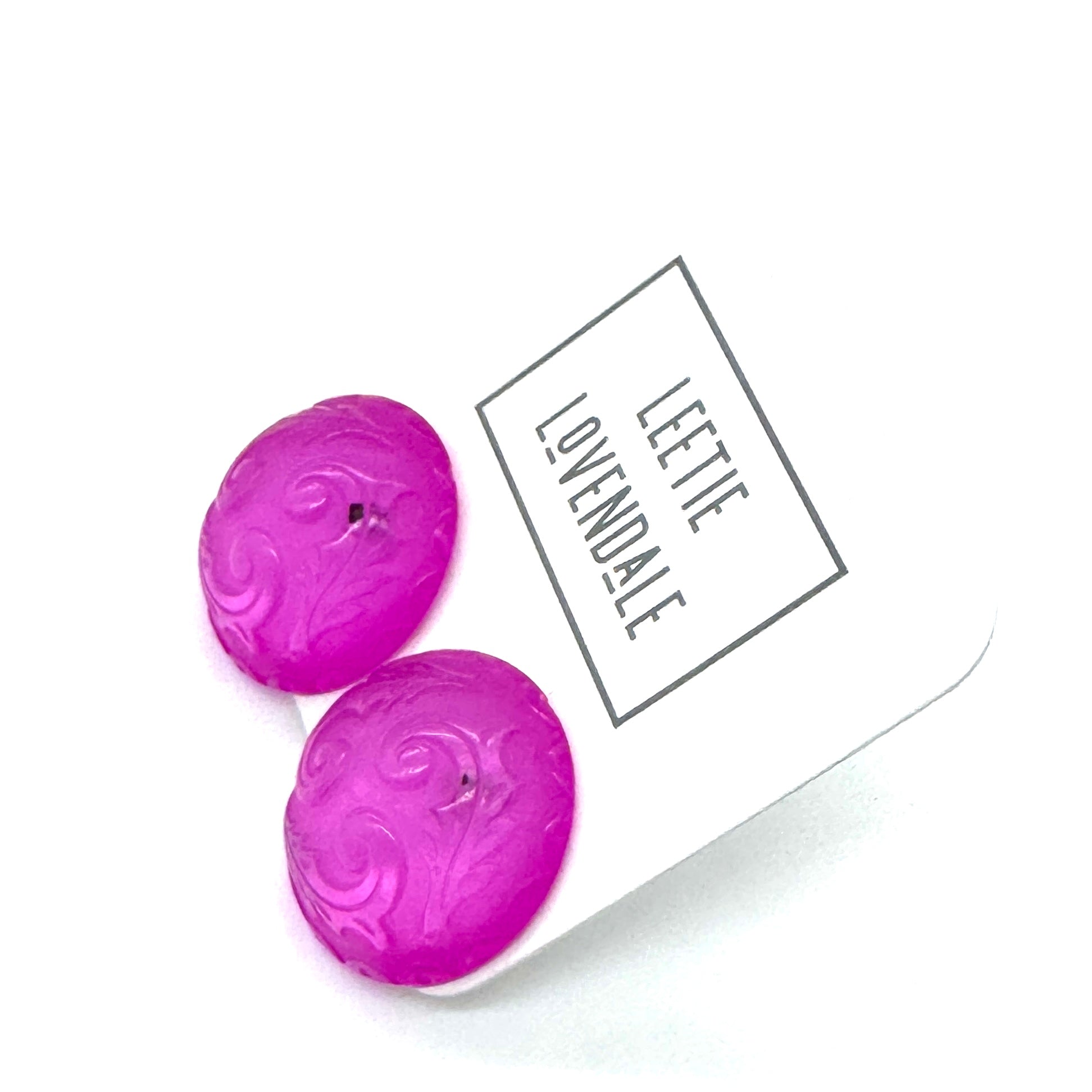 Holly Button Stud Earrings