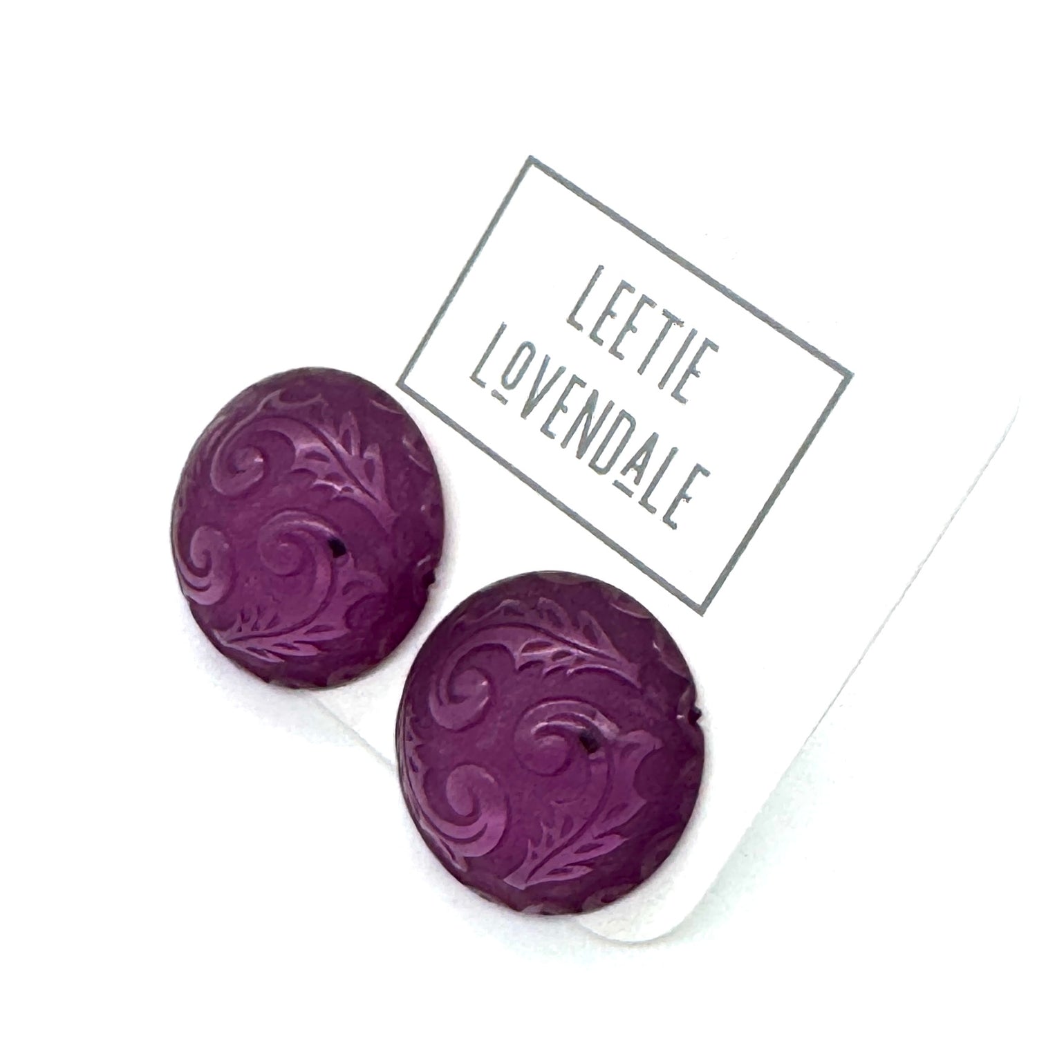 Holly Button Stud Earrings