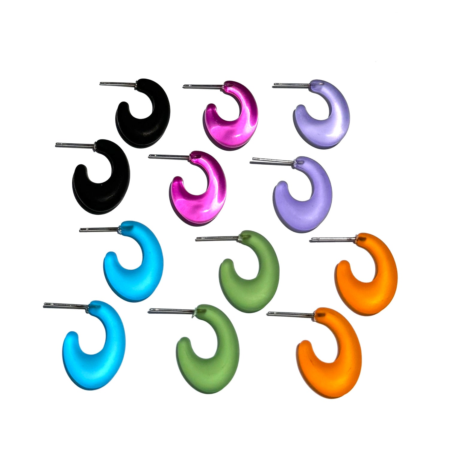 leetie frisco hoop earrings in lots of colors - oval shaped