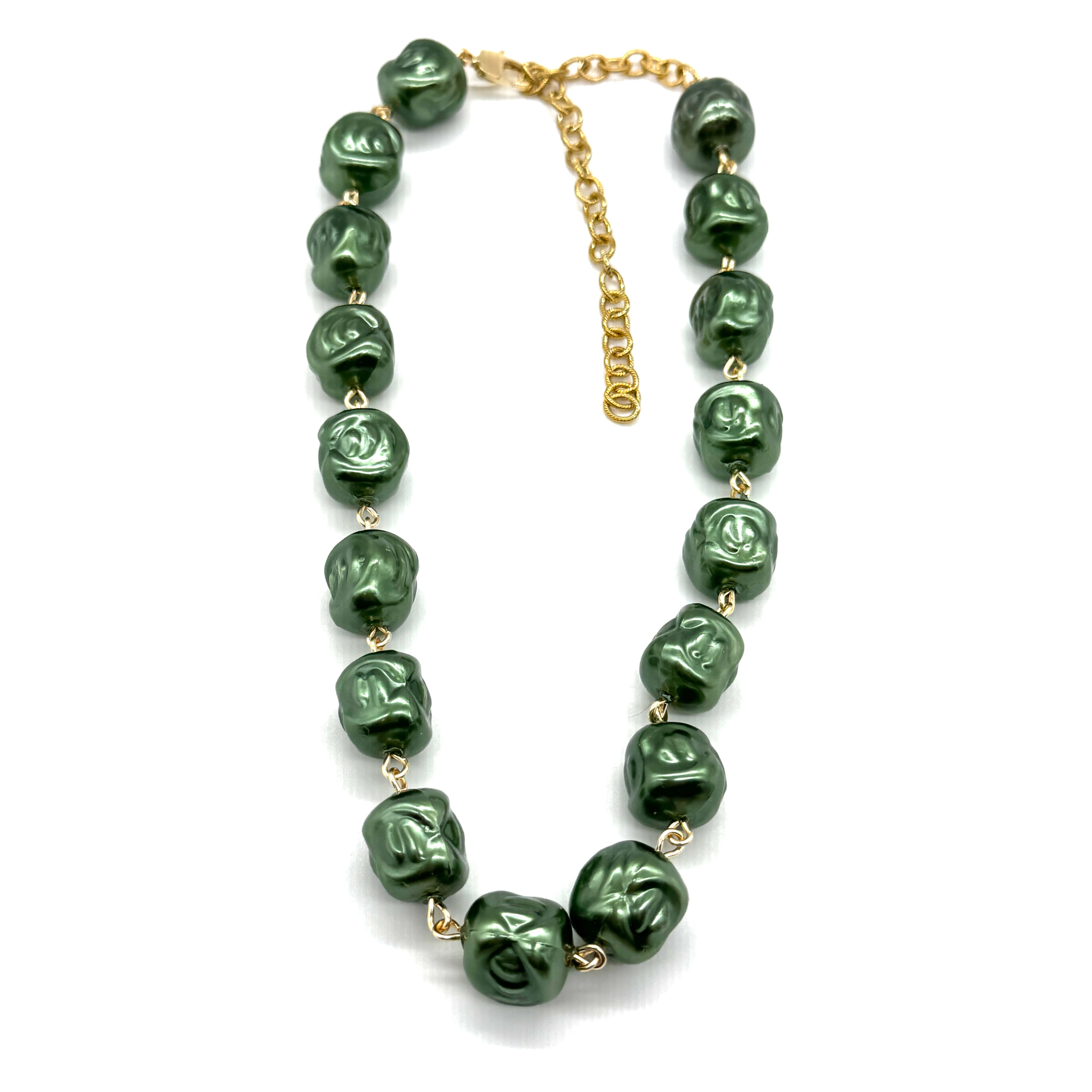 Hollow Evergreen Nugget Amelia Necklace