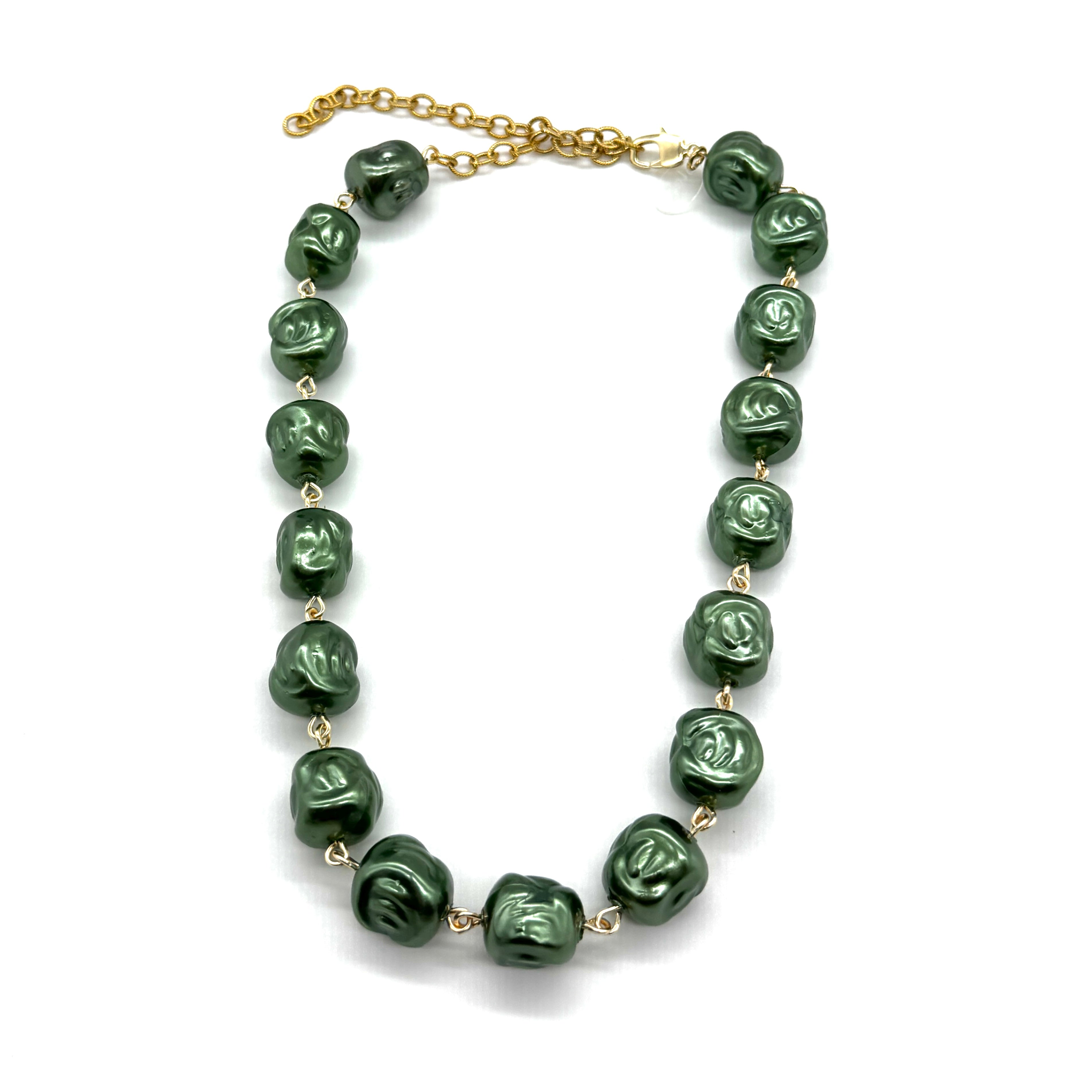 Hollow Evergreen Nugget Amelia Necklace