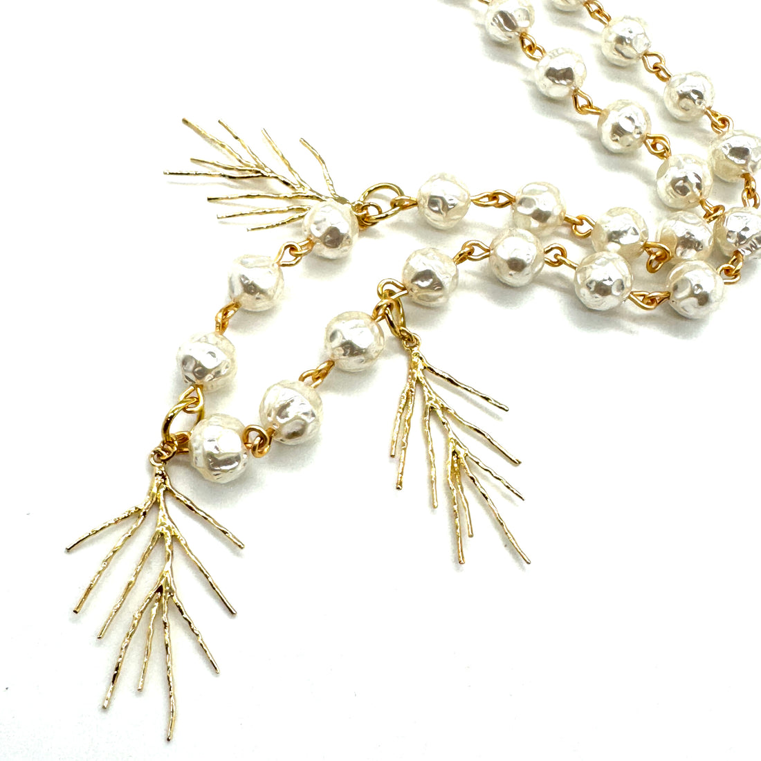 Winter Pine Pearl Necklace