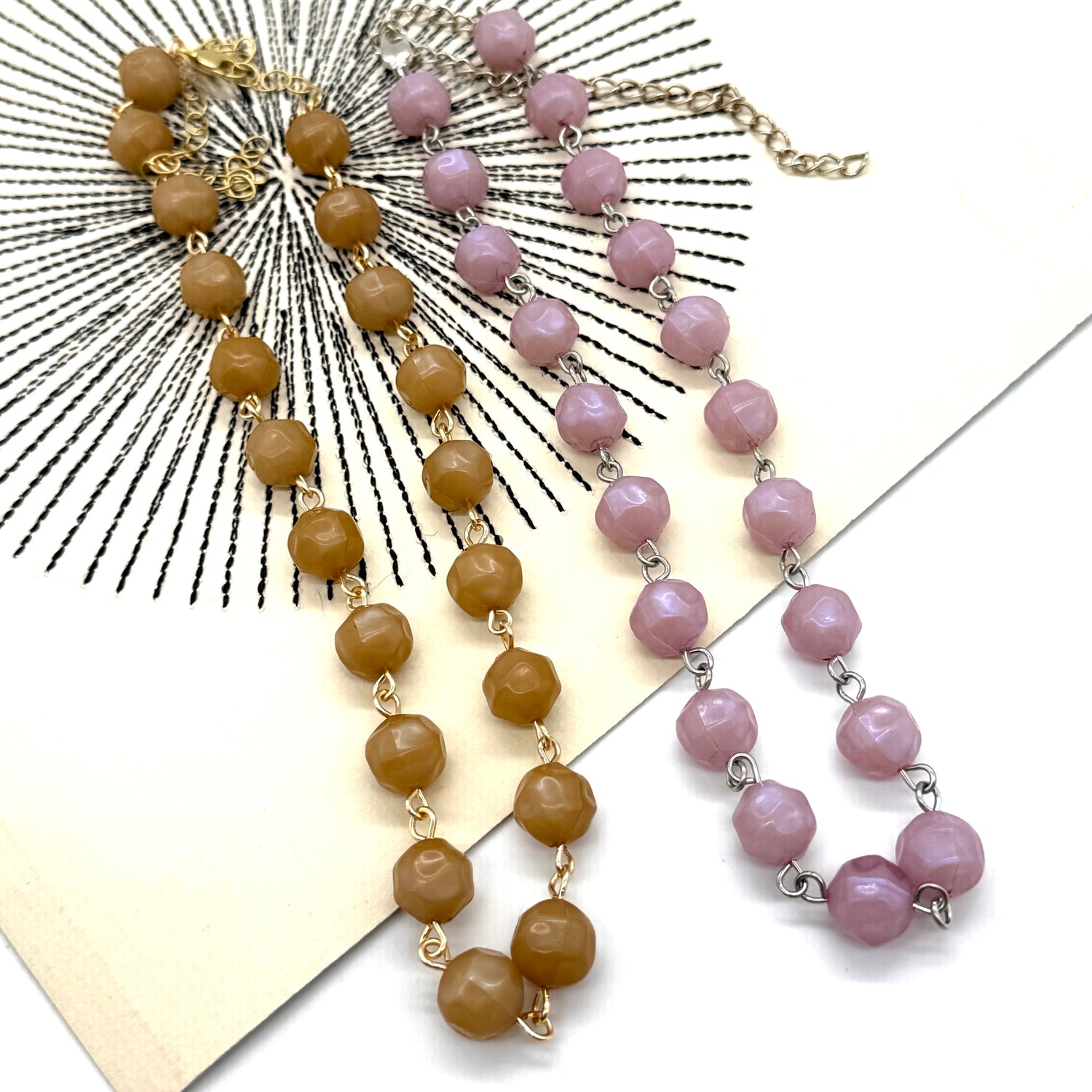 Dusty Petal Luster Amelia Necklace