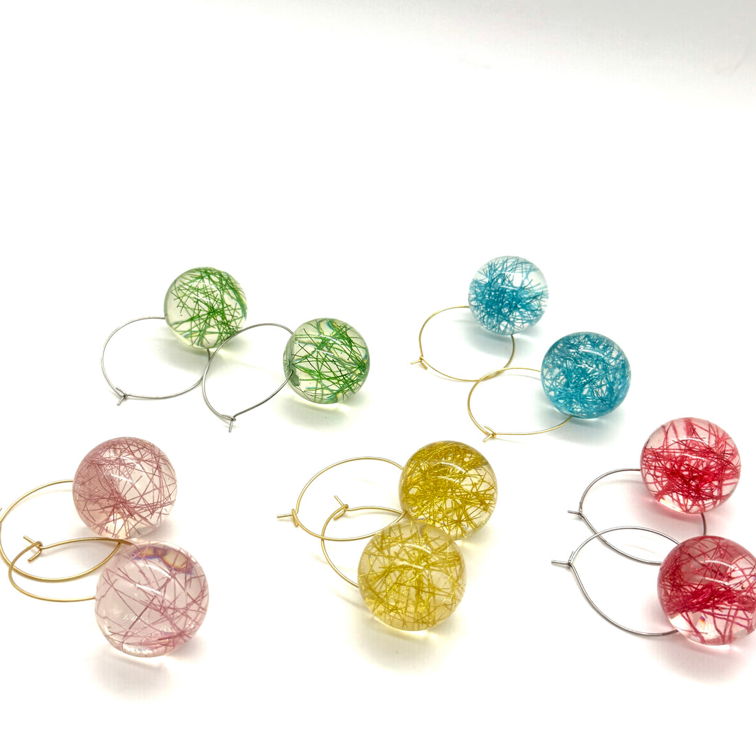 Confetti Orb Hoop Earrings