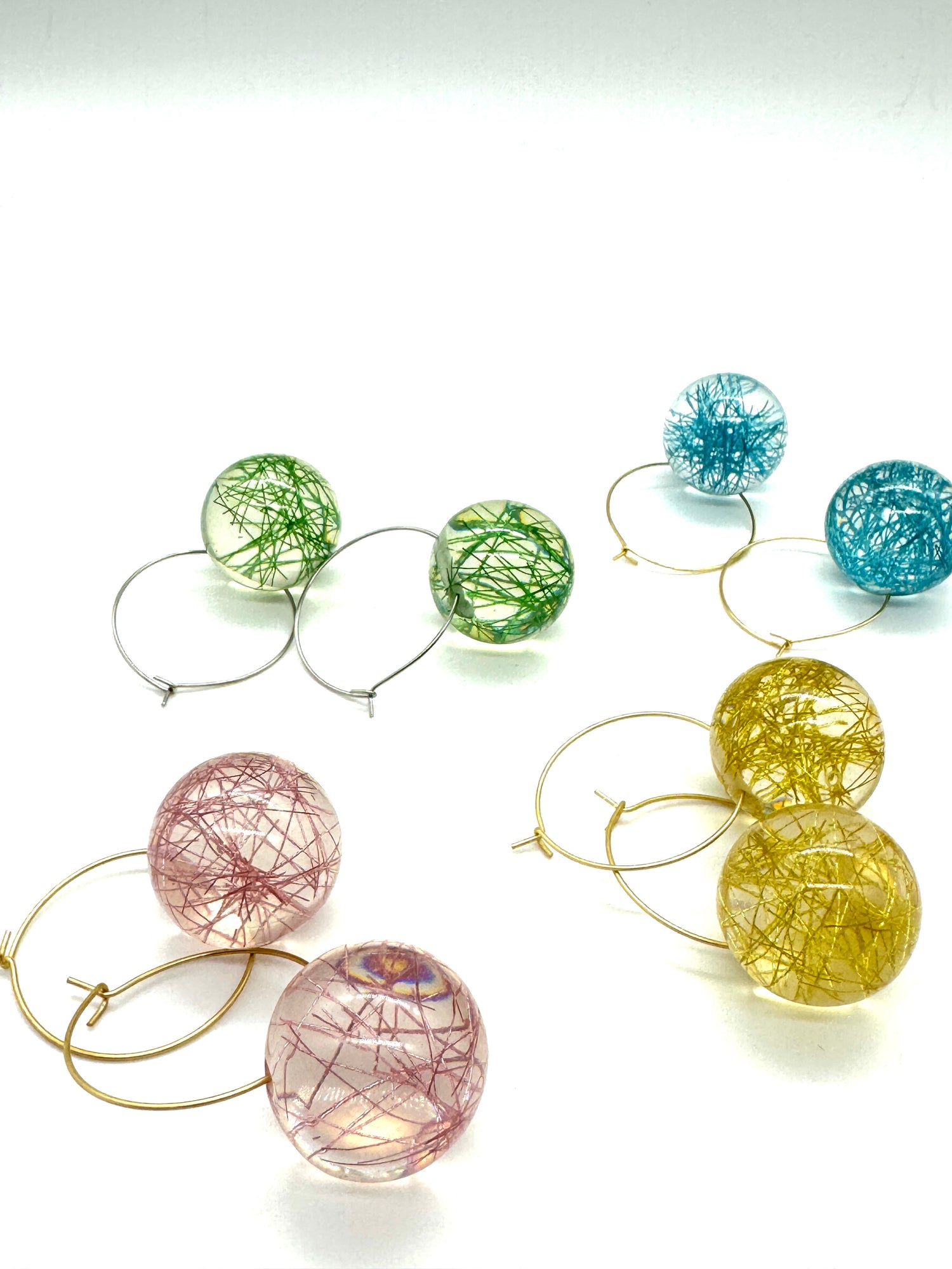 Confetti Orb Hoop Earrings