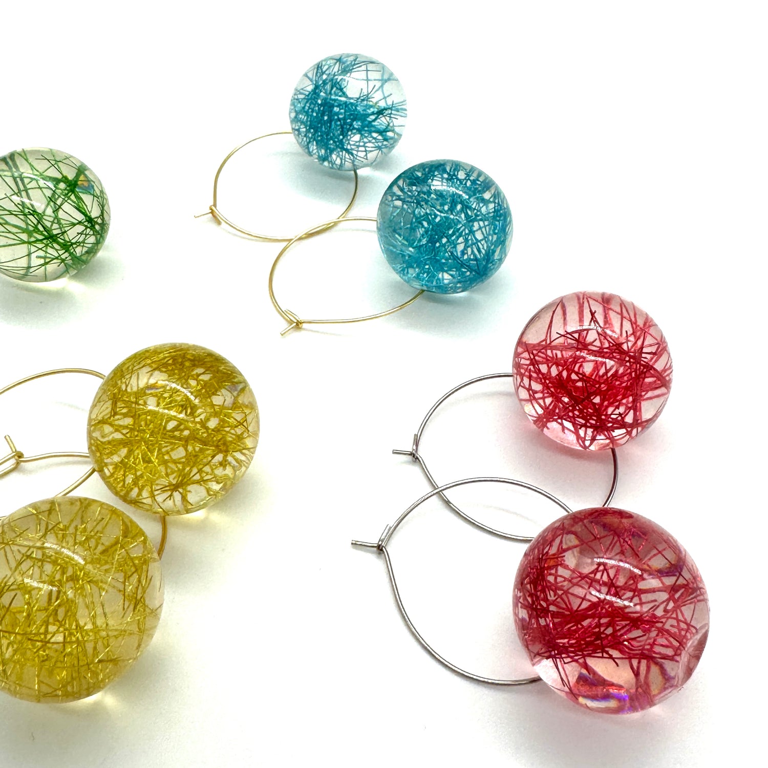 Confetti Orb Hoop Earrings