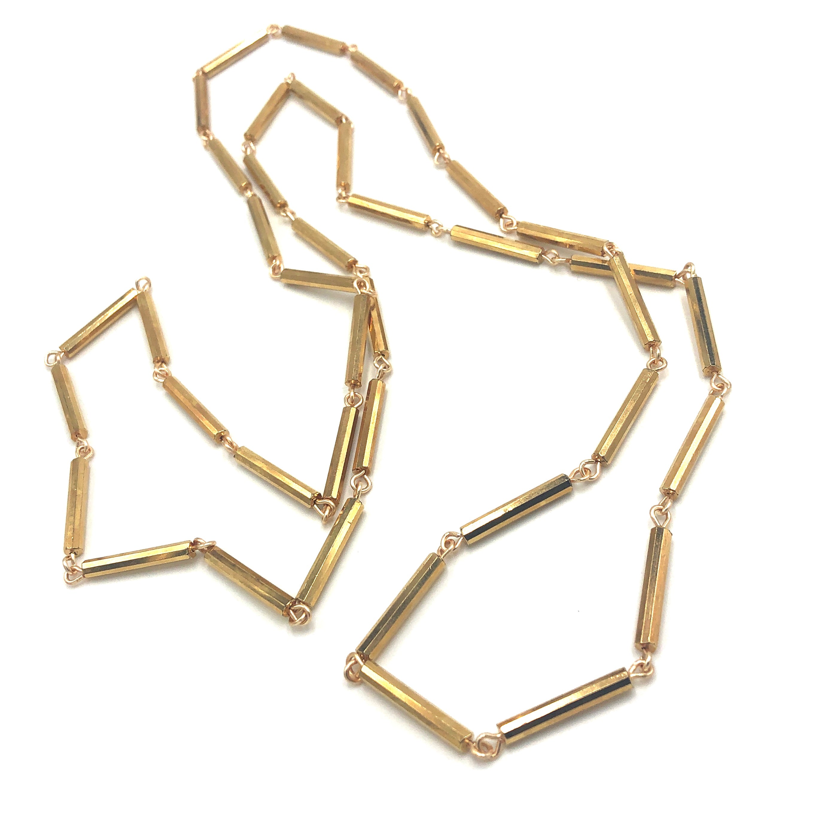 Gold Bugle Opera Rope Necklace