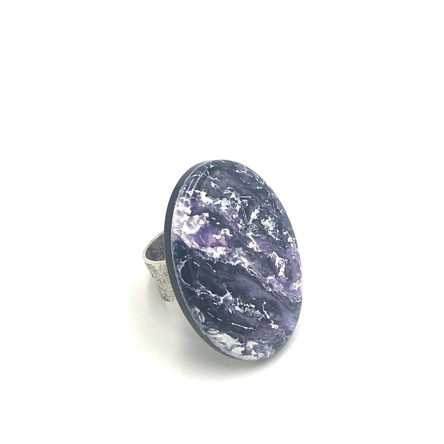 Iolite Glow Oval Cocktail Ring