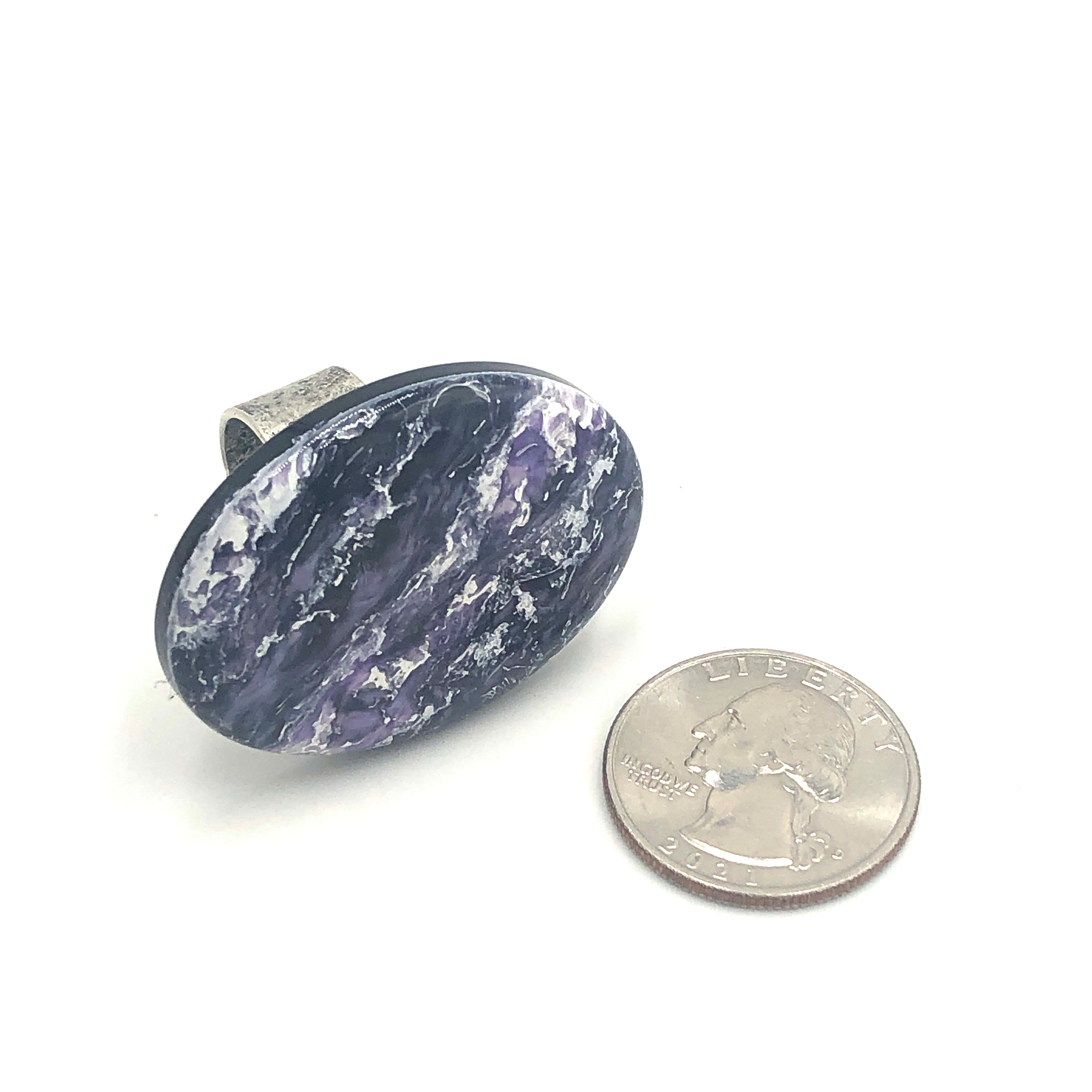 Iolite Glow Oval Cocktail Ring