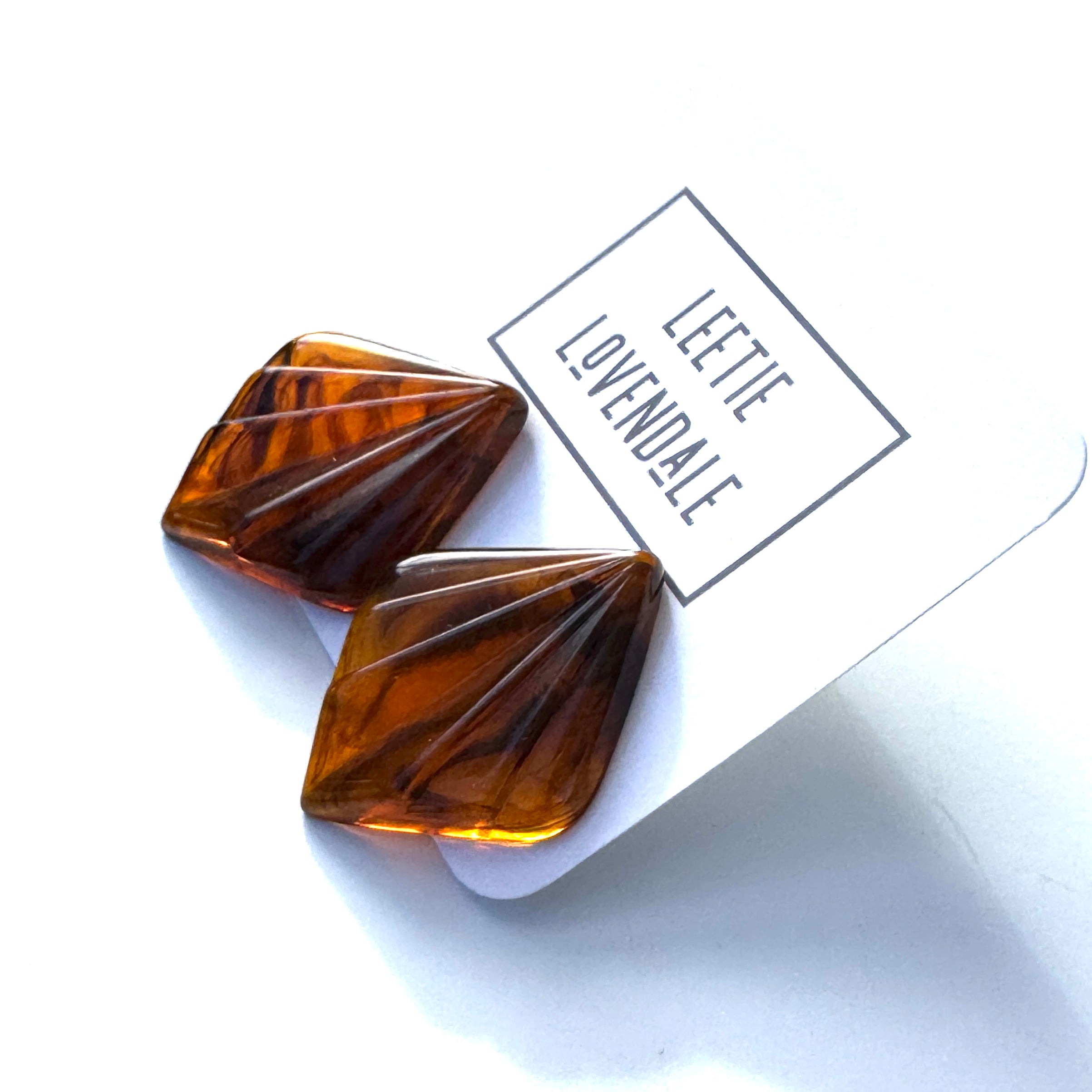 Mondo Tortoise Fan Stud Earrings